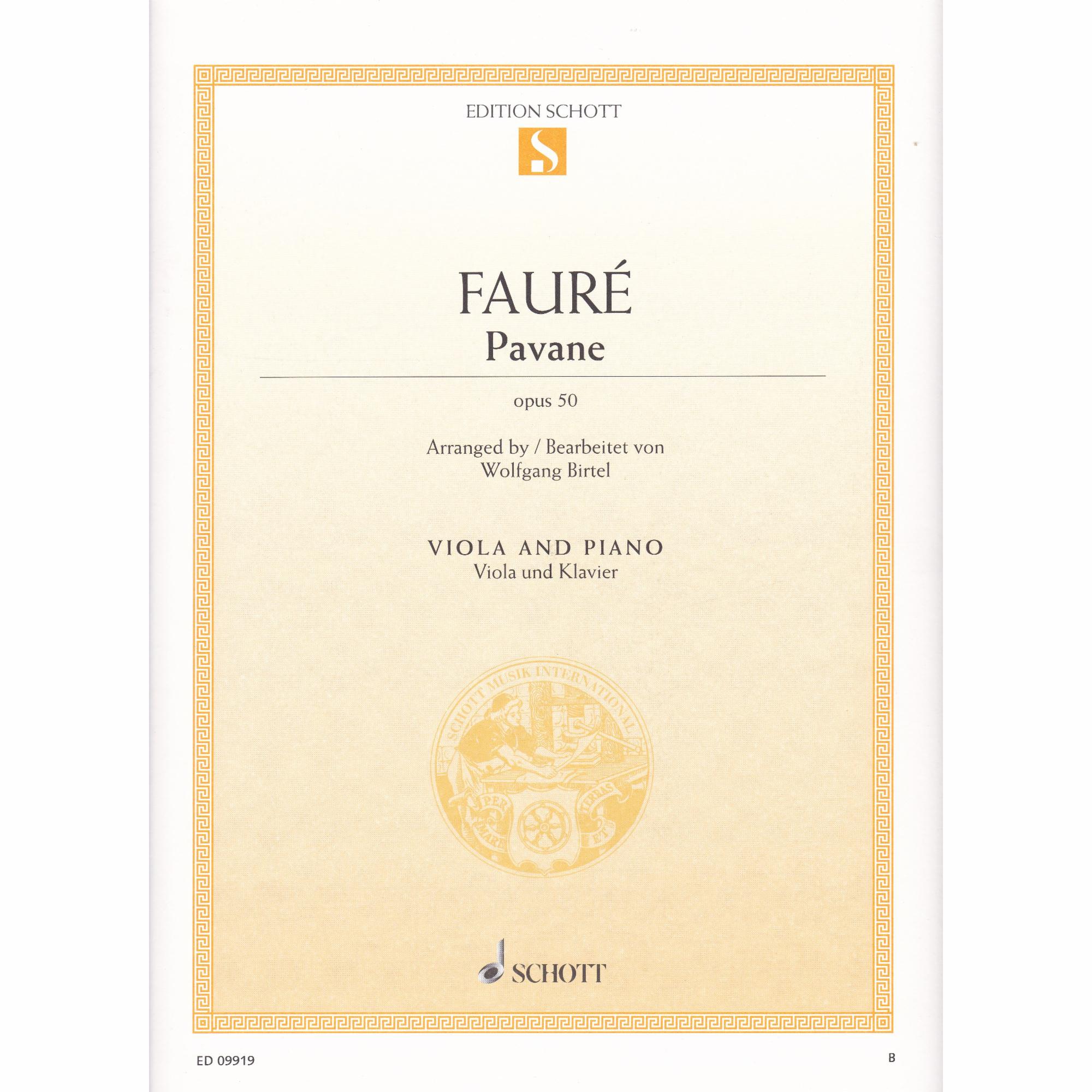 Faure -- Pavane, Op. 50 for Viola and Piano