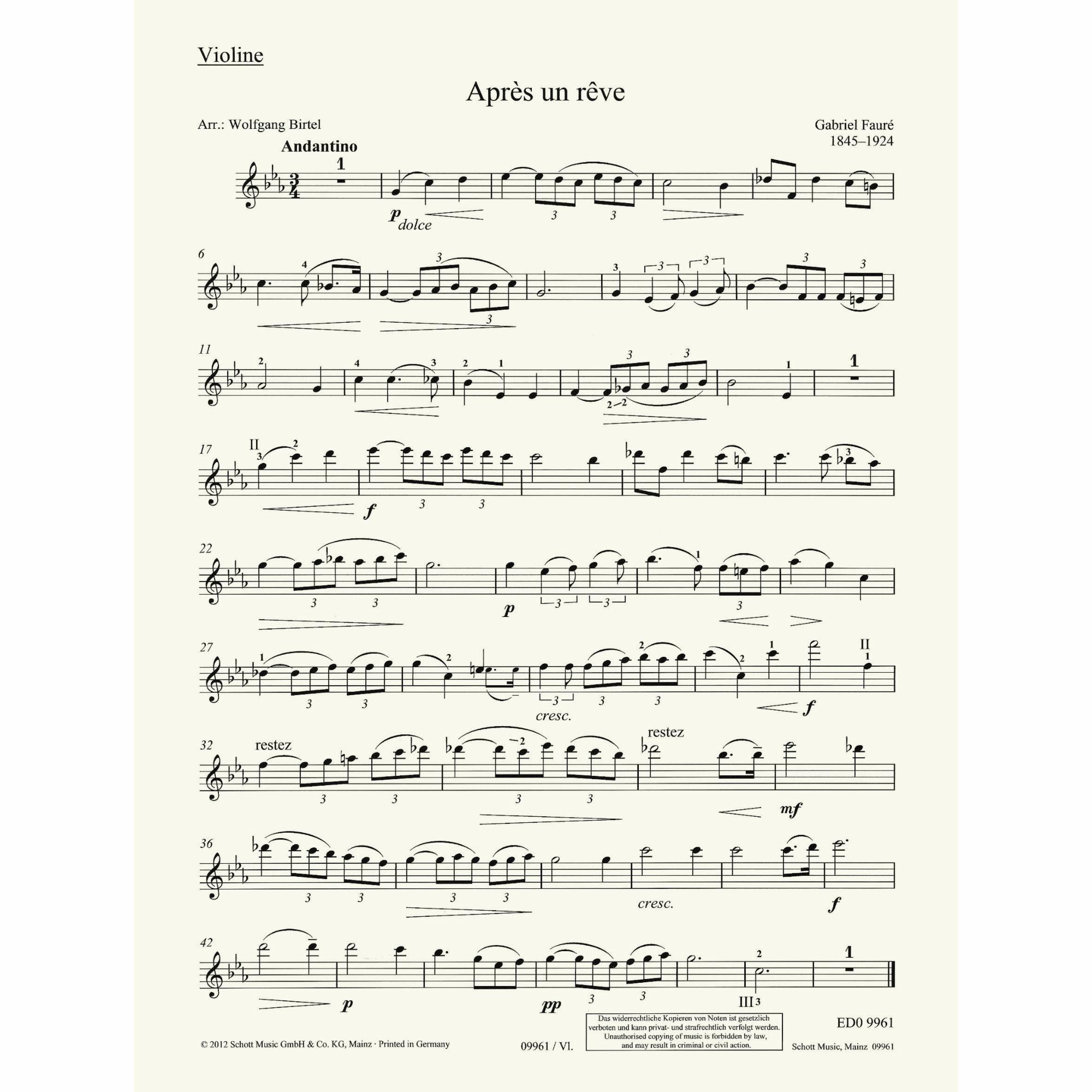 Sample: Violin Part