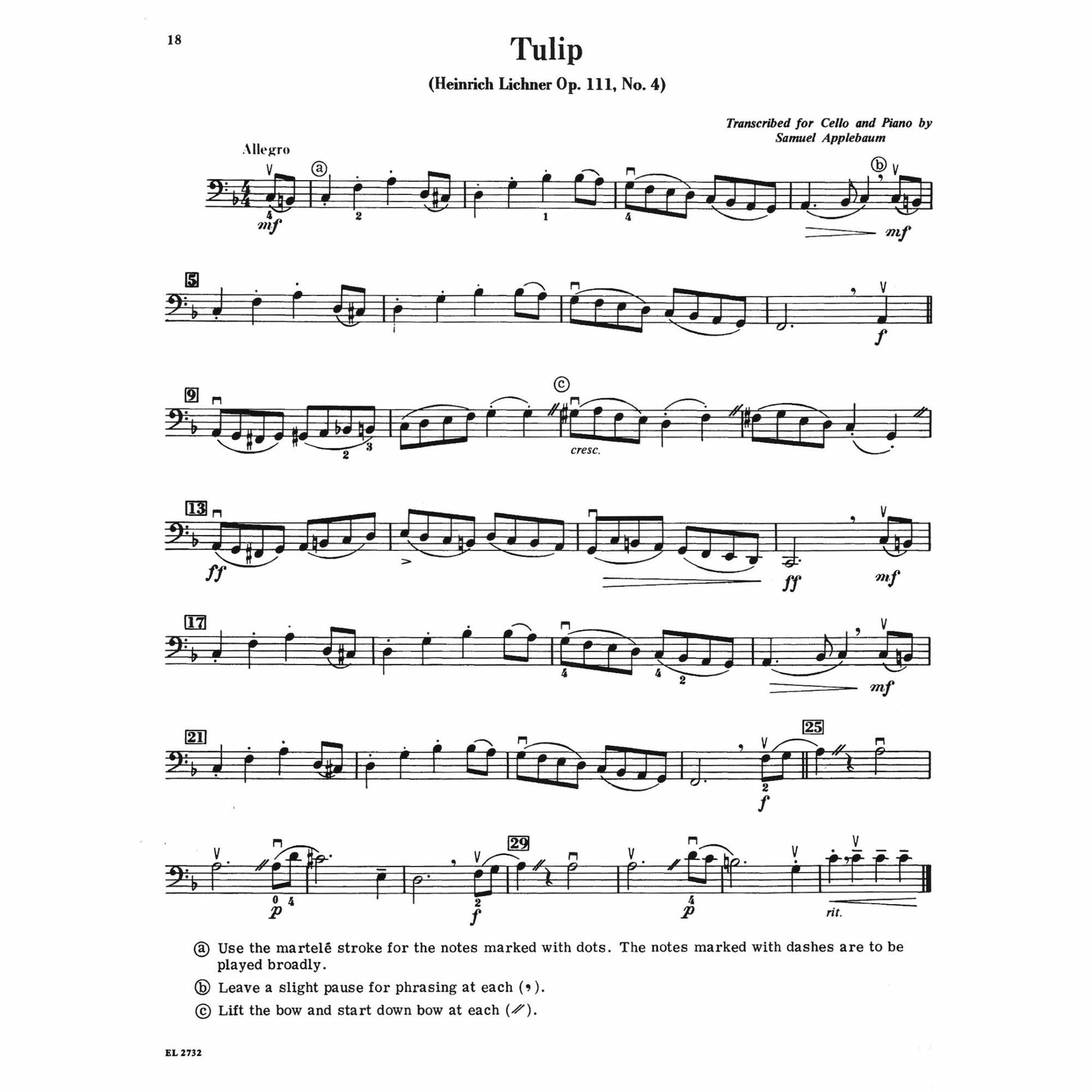 Sample: Cello (Pg. 18)