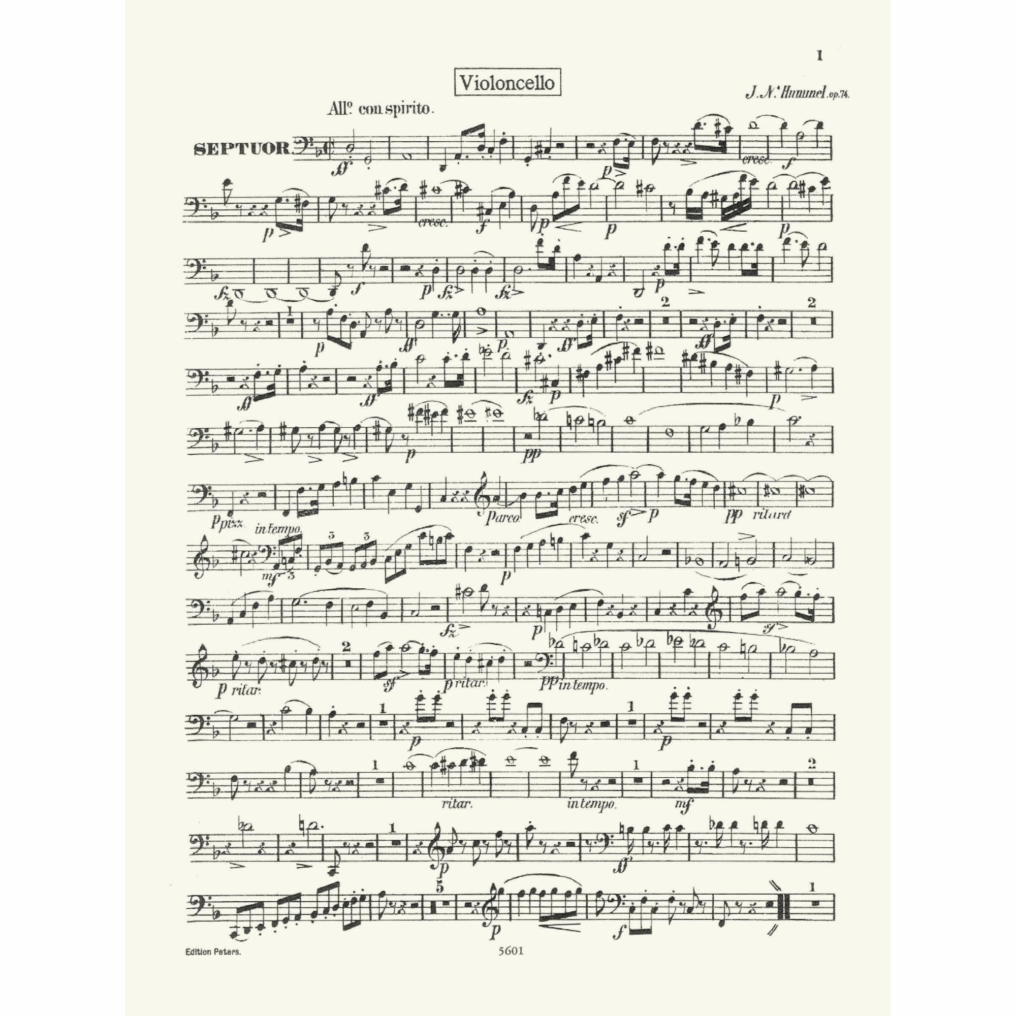 Sample: Cello (Pg. 1)