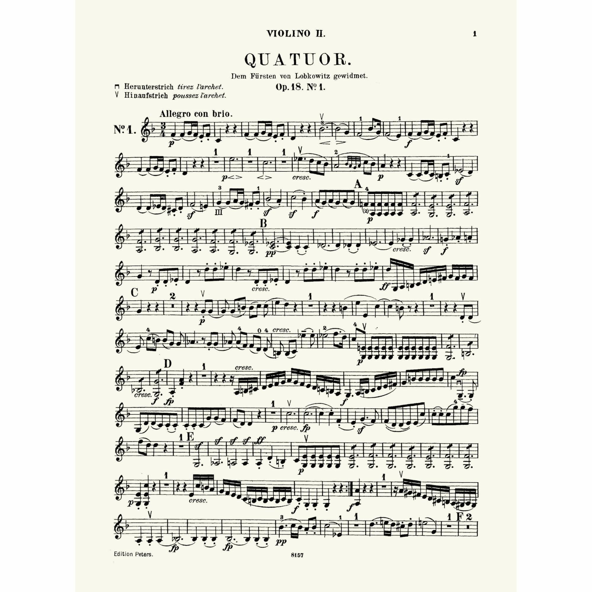 Sample: Violin II (Pg. 1)