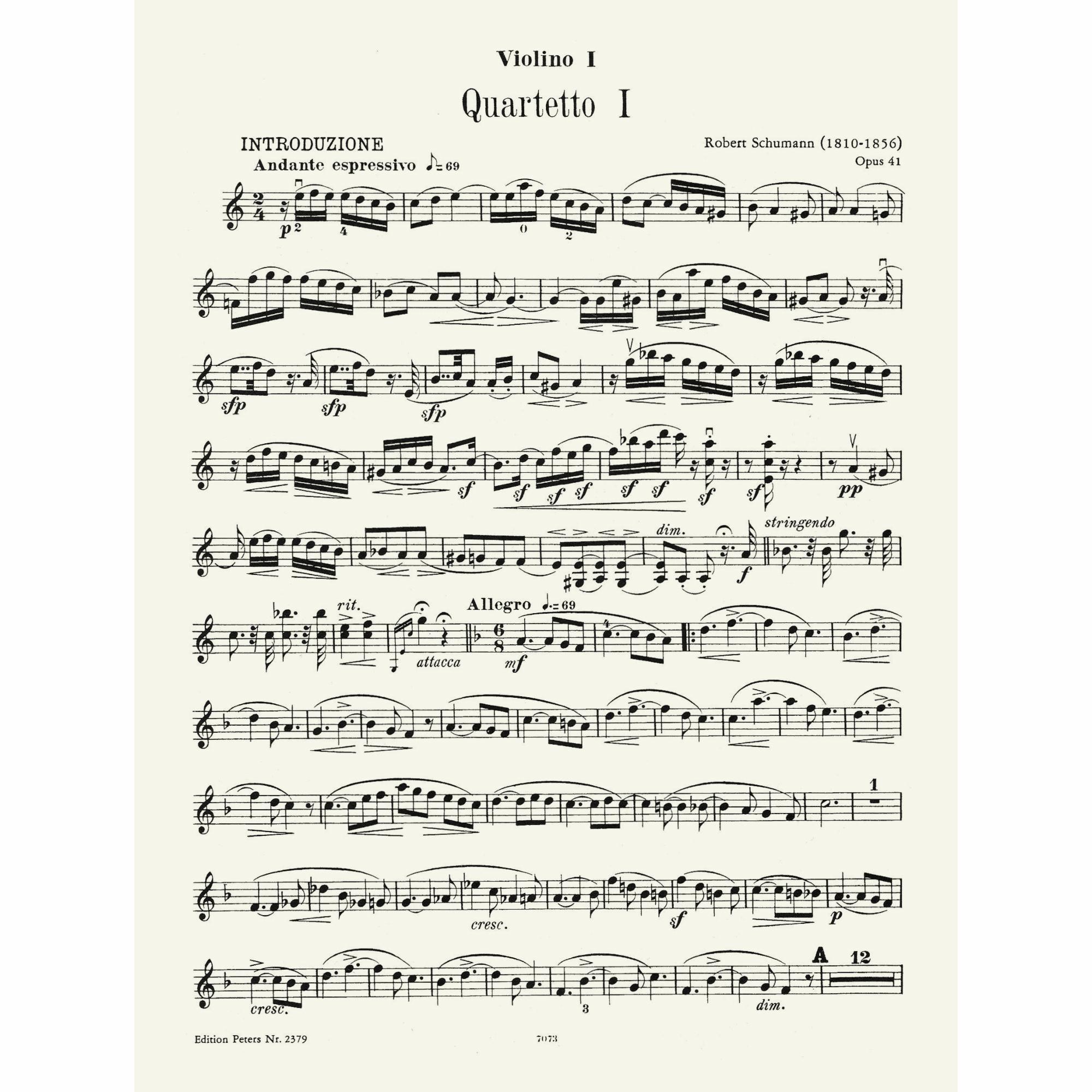 Sample: Violin I Part