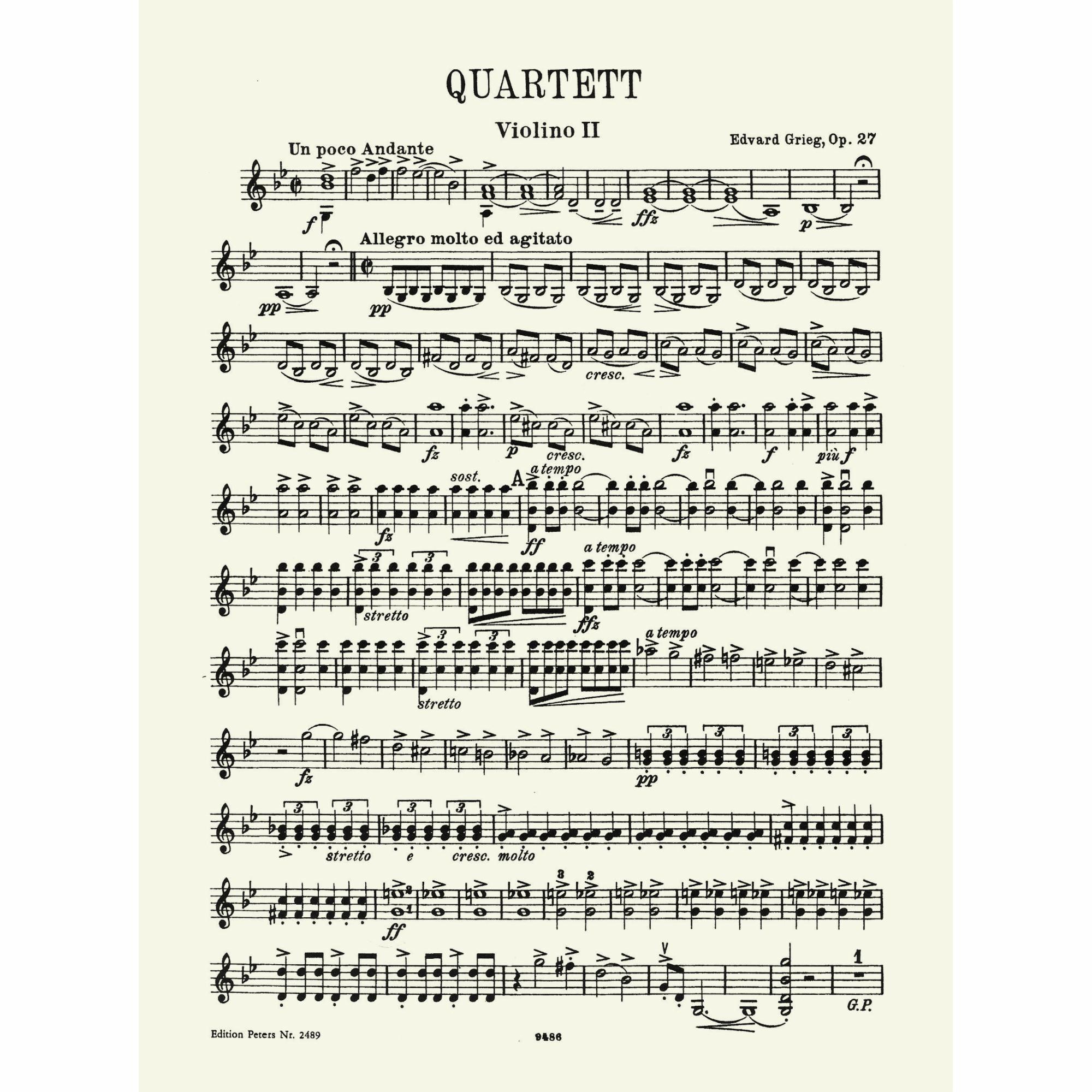 Sample: Violin II (Pg. 1)