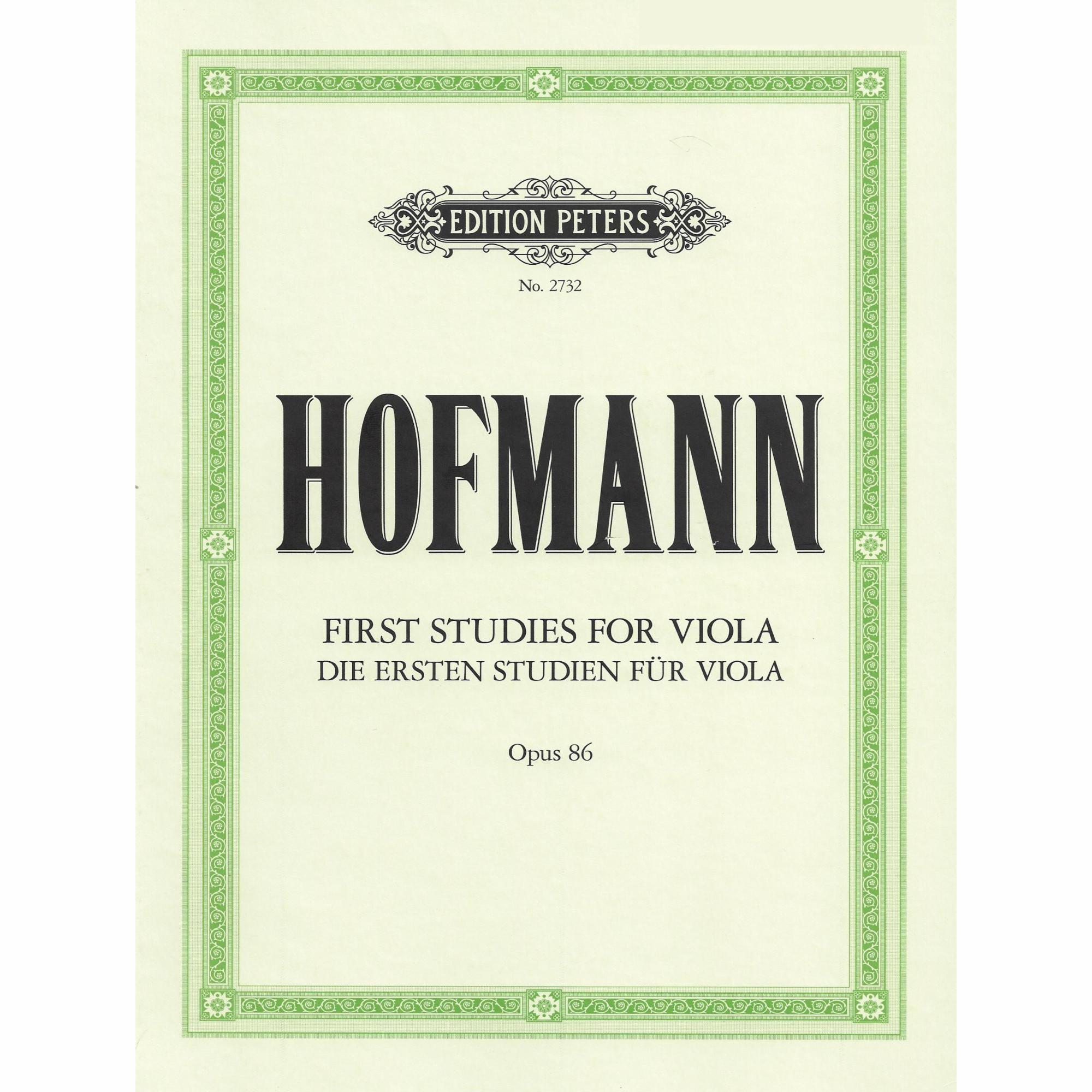 Hofmann -- First Studies, Op. 86 for Viola