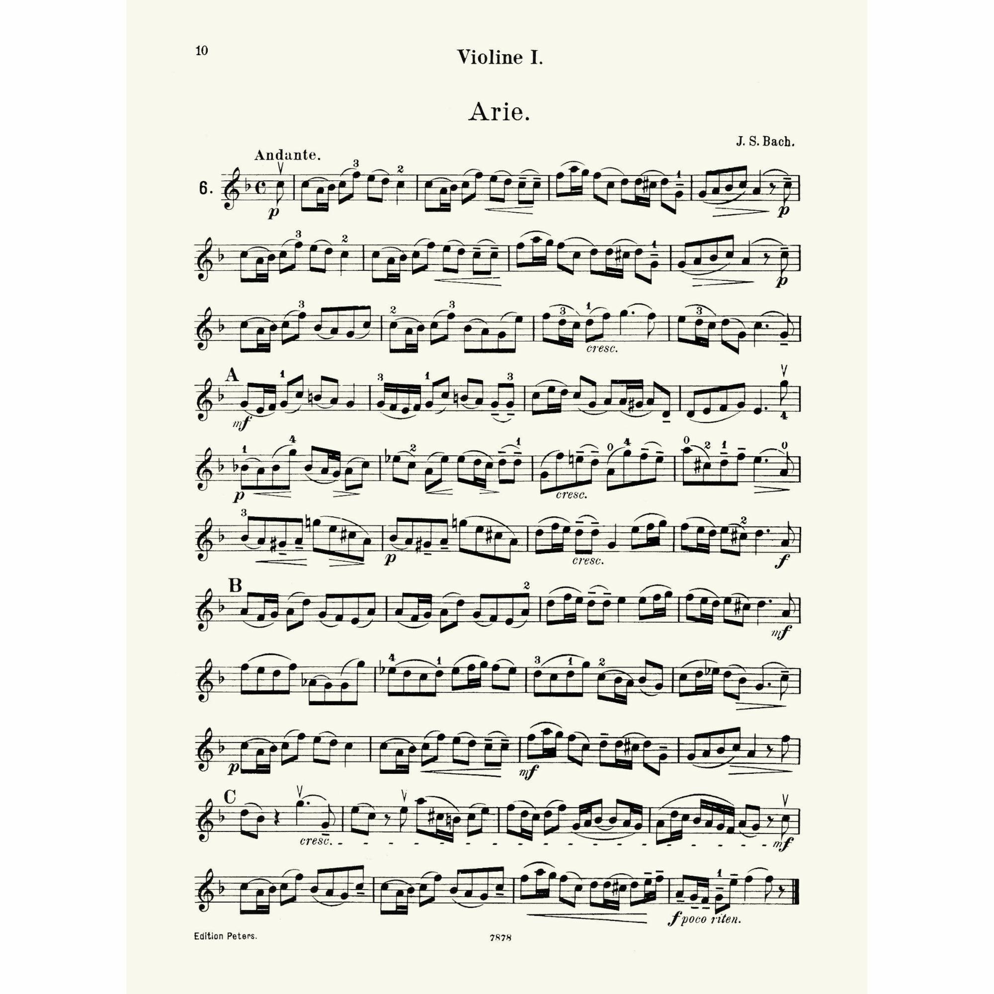 Sample: Violin I (Pg. 10)