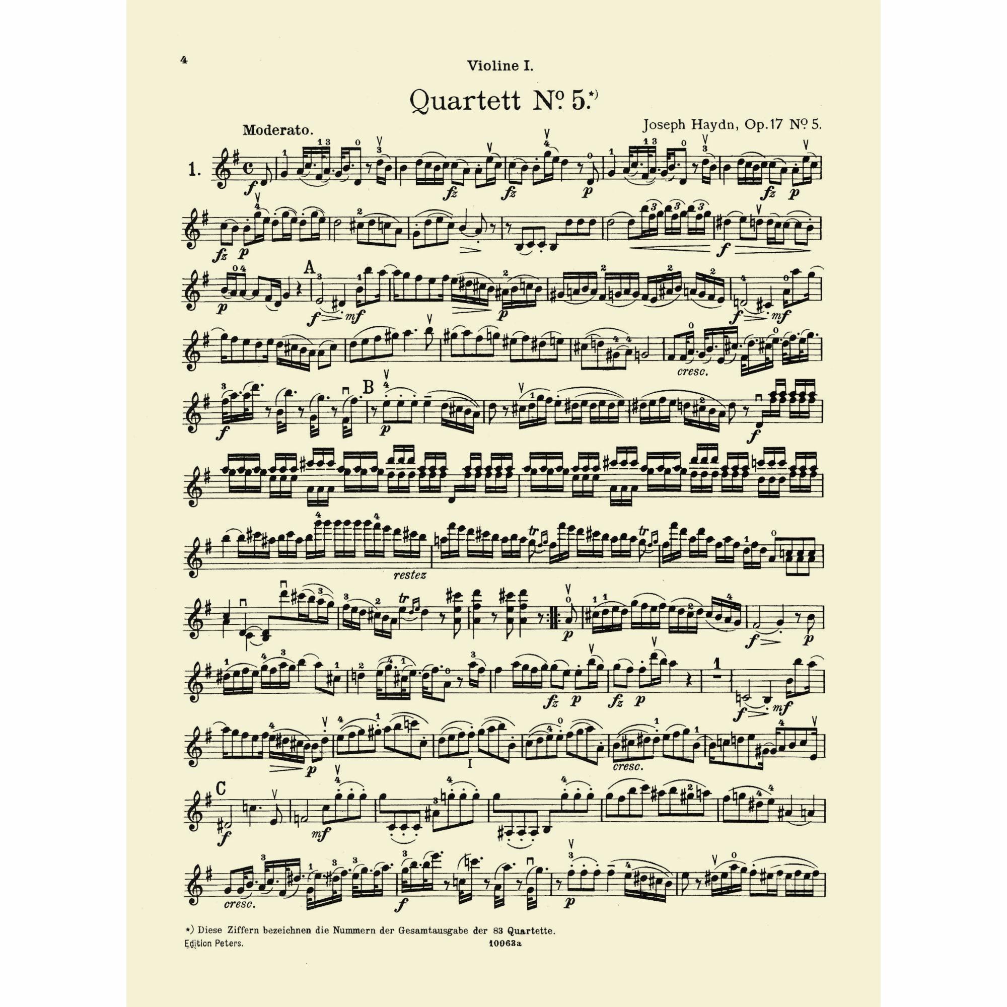 Sample: Violin I (Pg. 4)