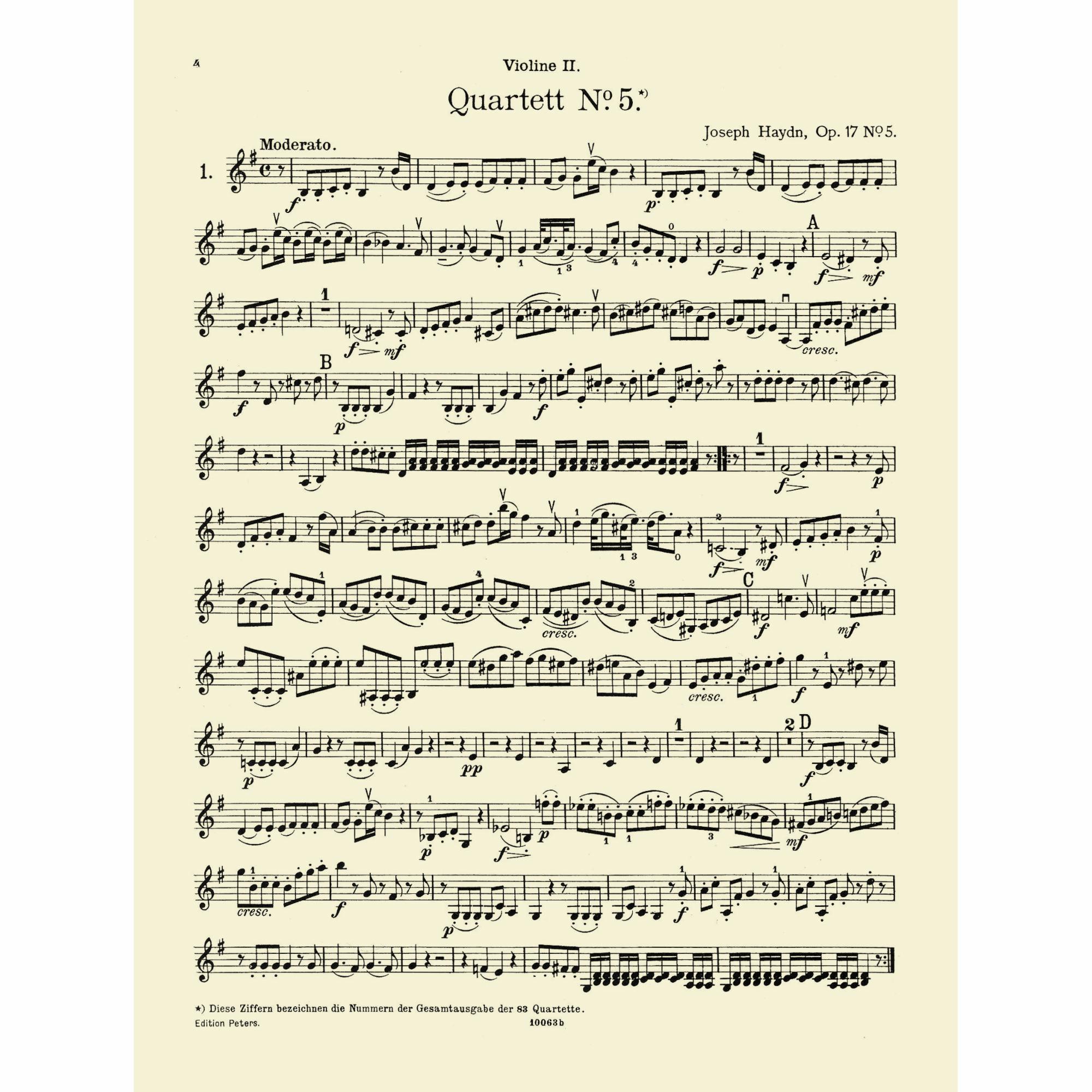 Sample: Violin II (Pg. 4)