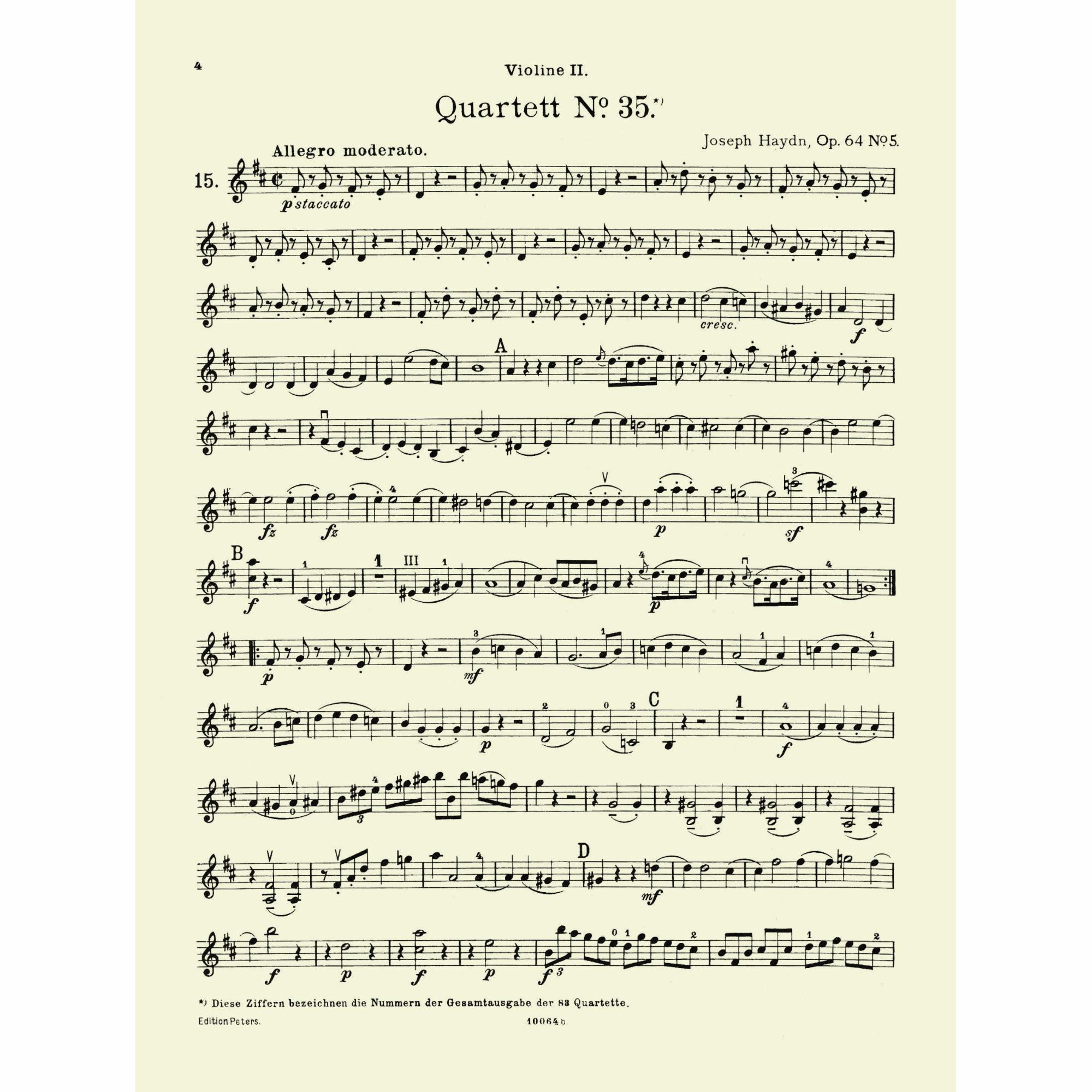 Sample: Violin II (Pg. 4)