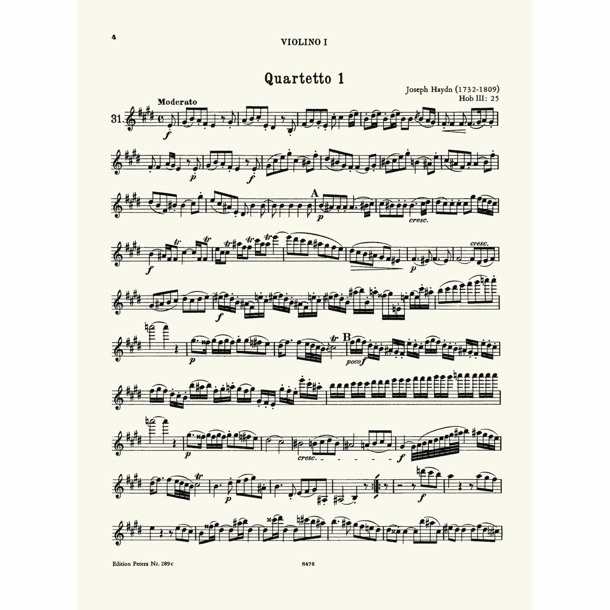 Sample: Violin I (Pg. 4)