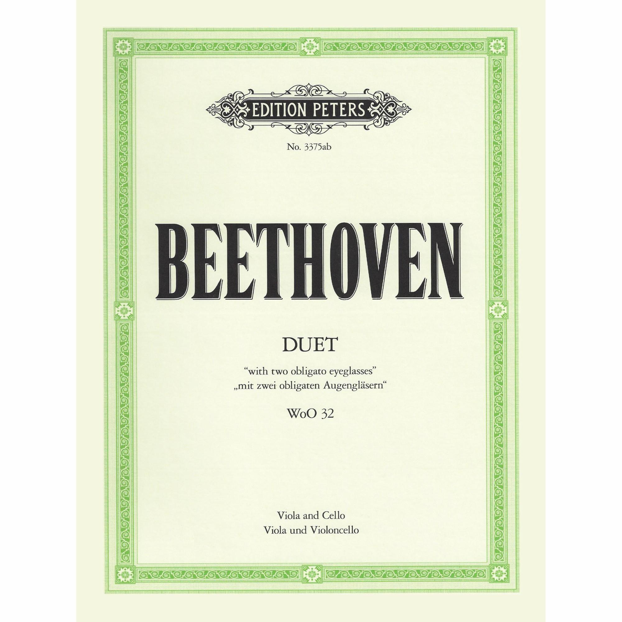 Beethoven -- Duet with Two Obligato Eyeglasses, WoO 32 for Viola and Cello