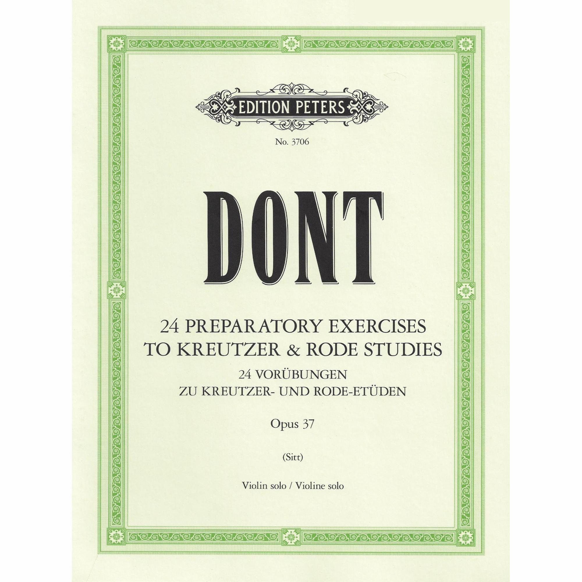 Dont -- 24 Preparatory Studies, Op. 37 for Violin