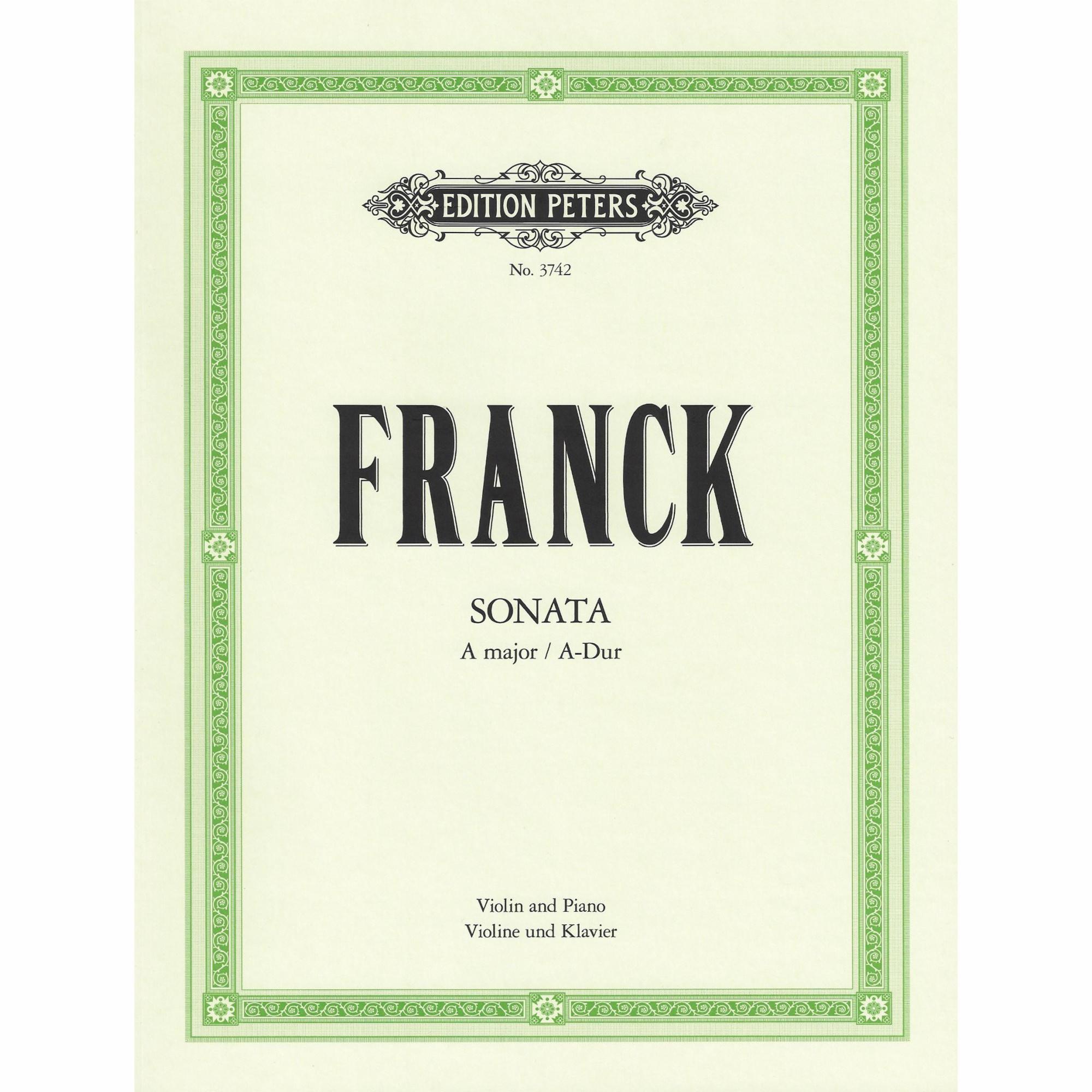 Franck -- Sonata in A Major for Violin and Piano