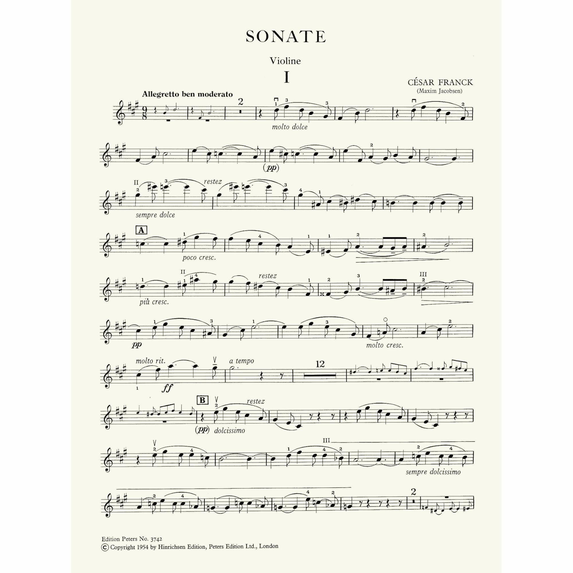 Sample: Violin Part