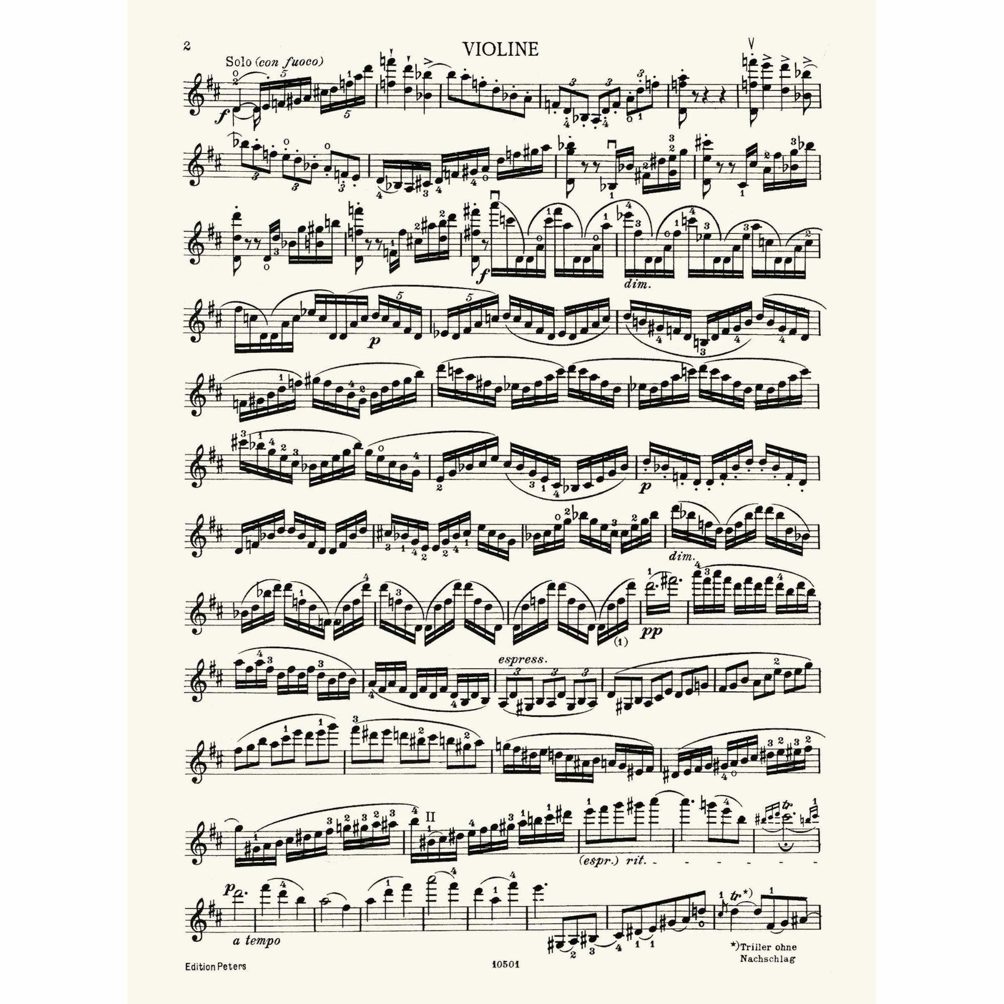 Sample: Violin Part