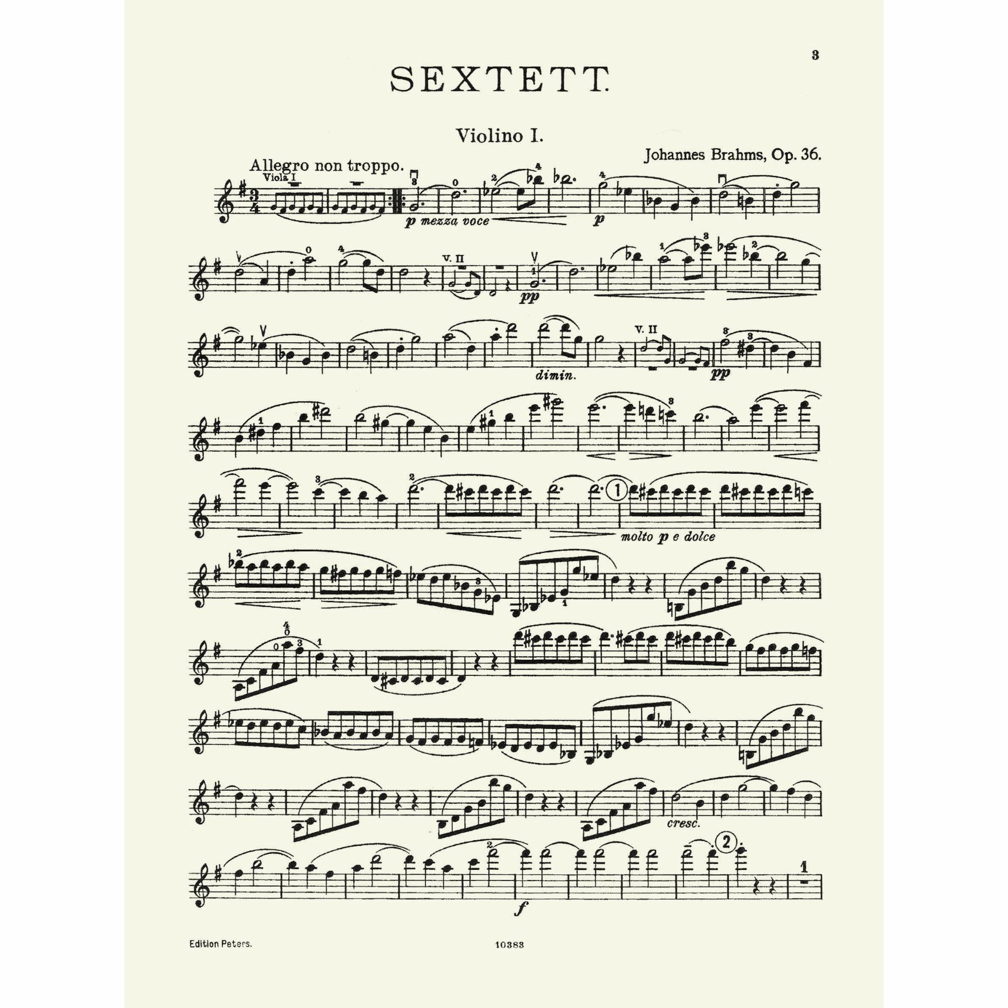 Sample: Violin I (Pg. 3)