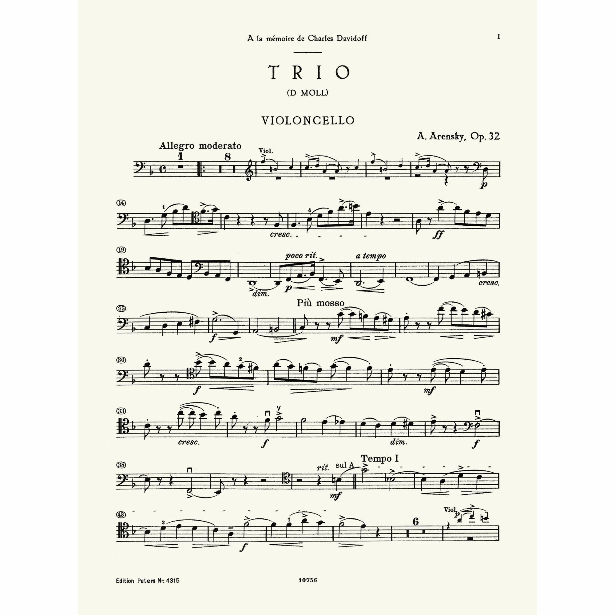 Sample: Cello (Pg. 1)