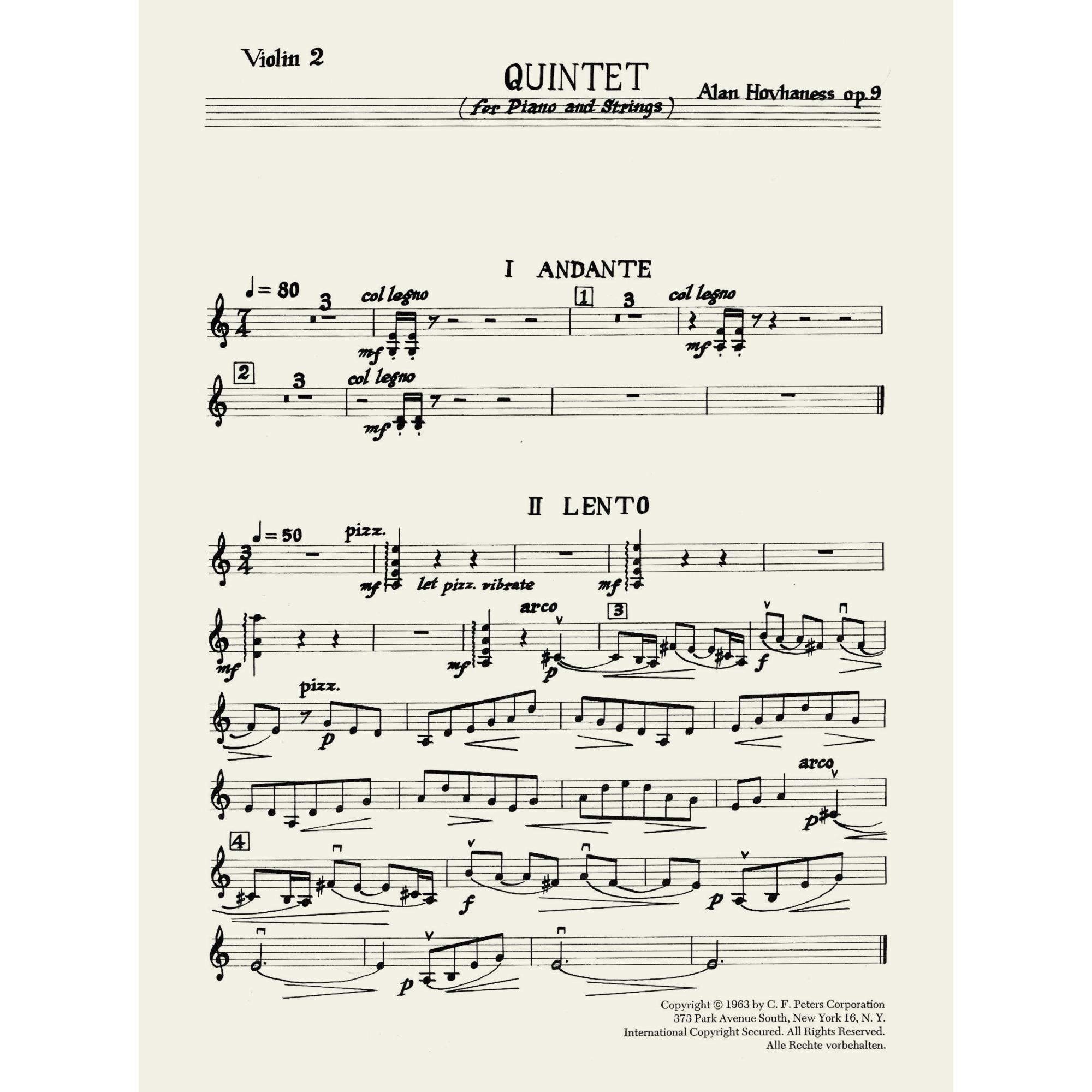 Sample: Violin II (Pg. 1)