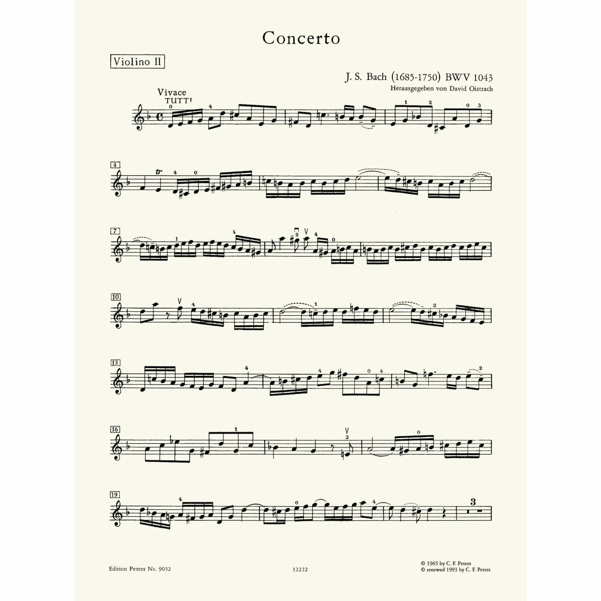 Sample: Violin II (Pg. 1)