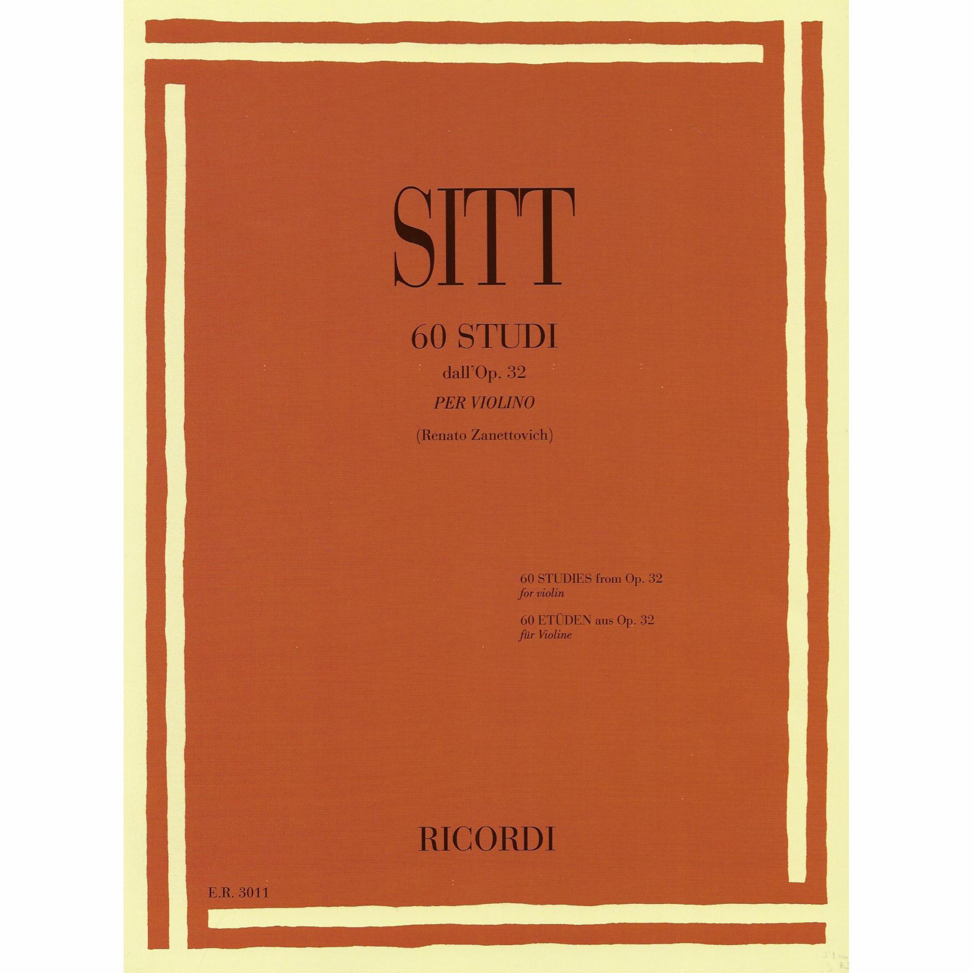 Sitt -- 60 Studies, from Op. 32 for Violin