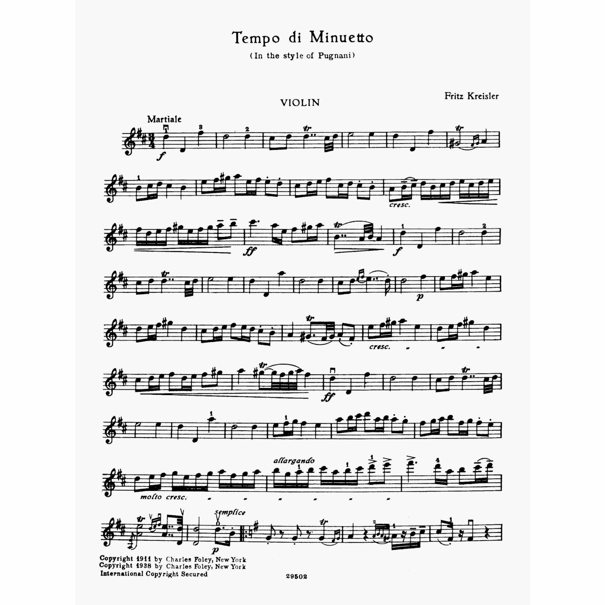 Sample: Violin Part