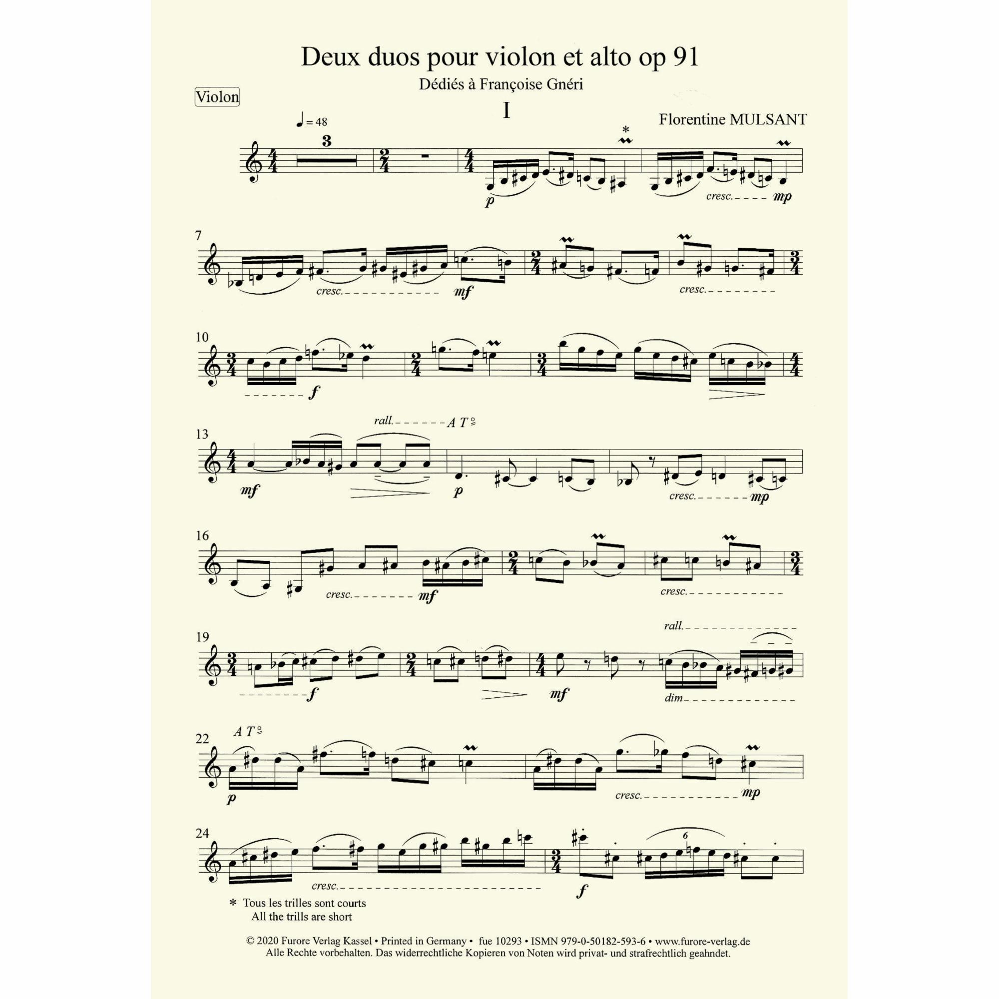 Sample: Violin Part