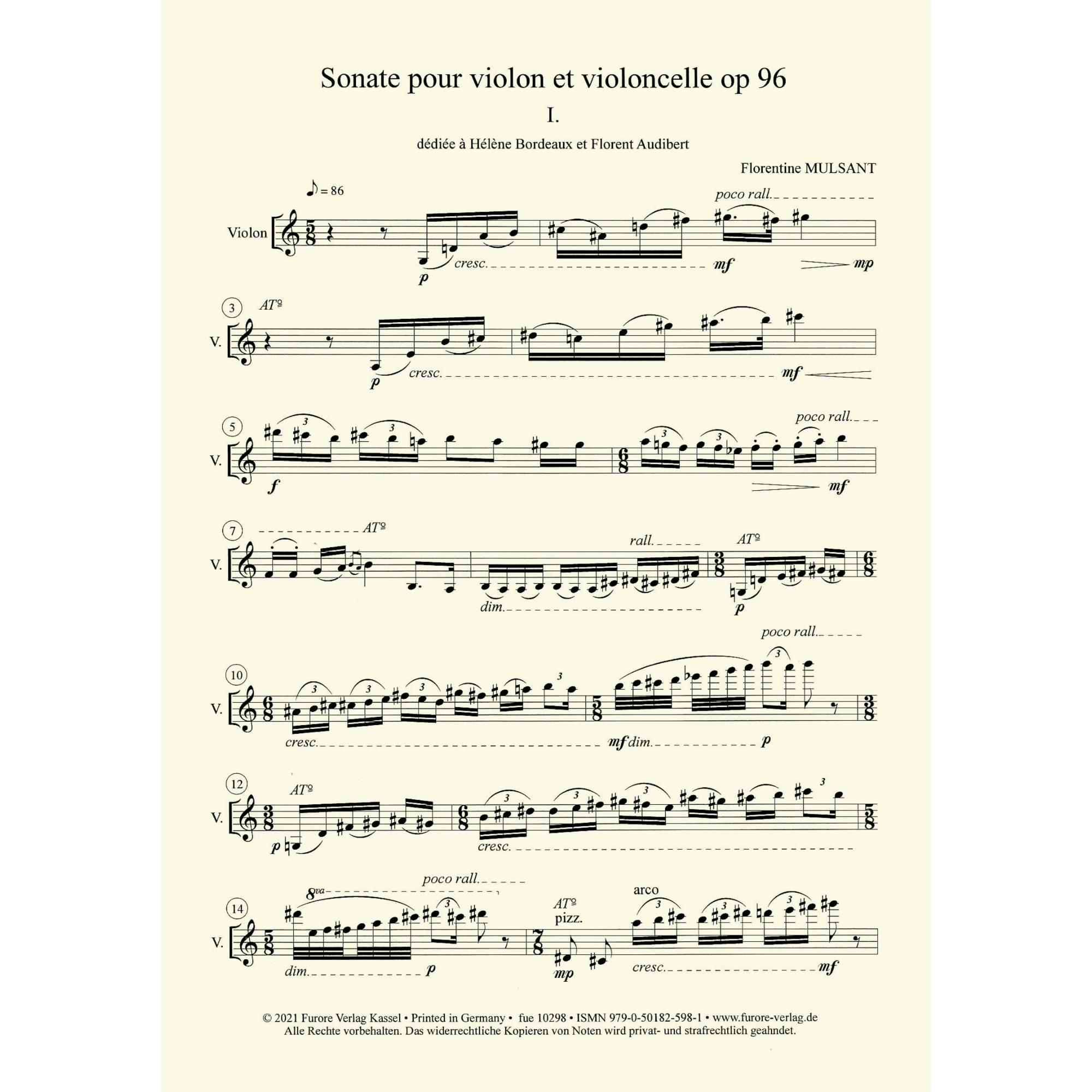 Sample: Violin Part