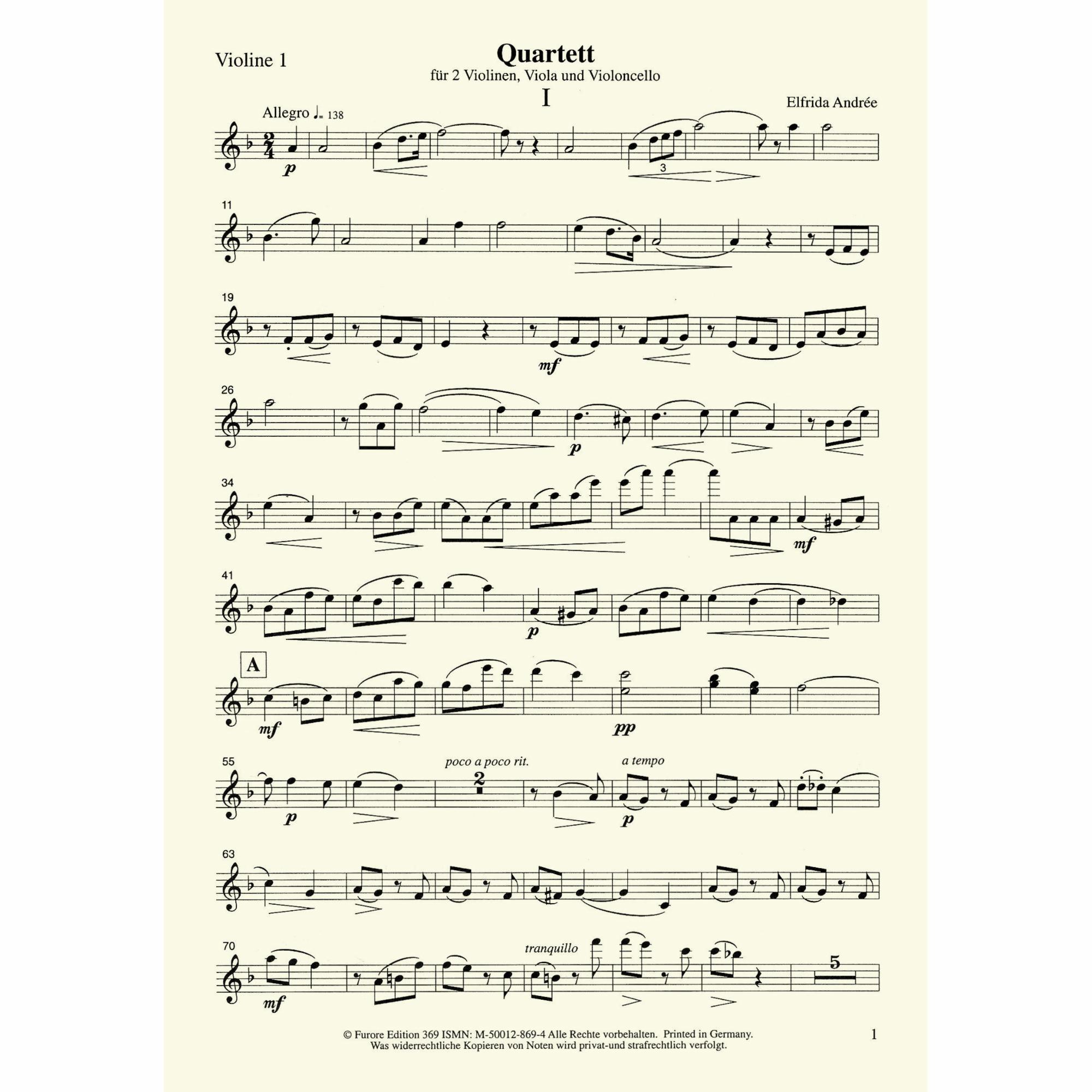 Sample: Violin I Part