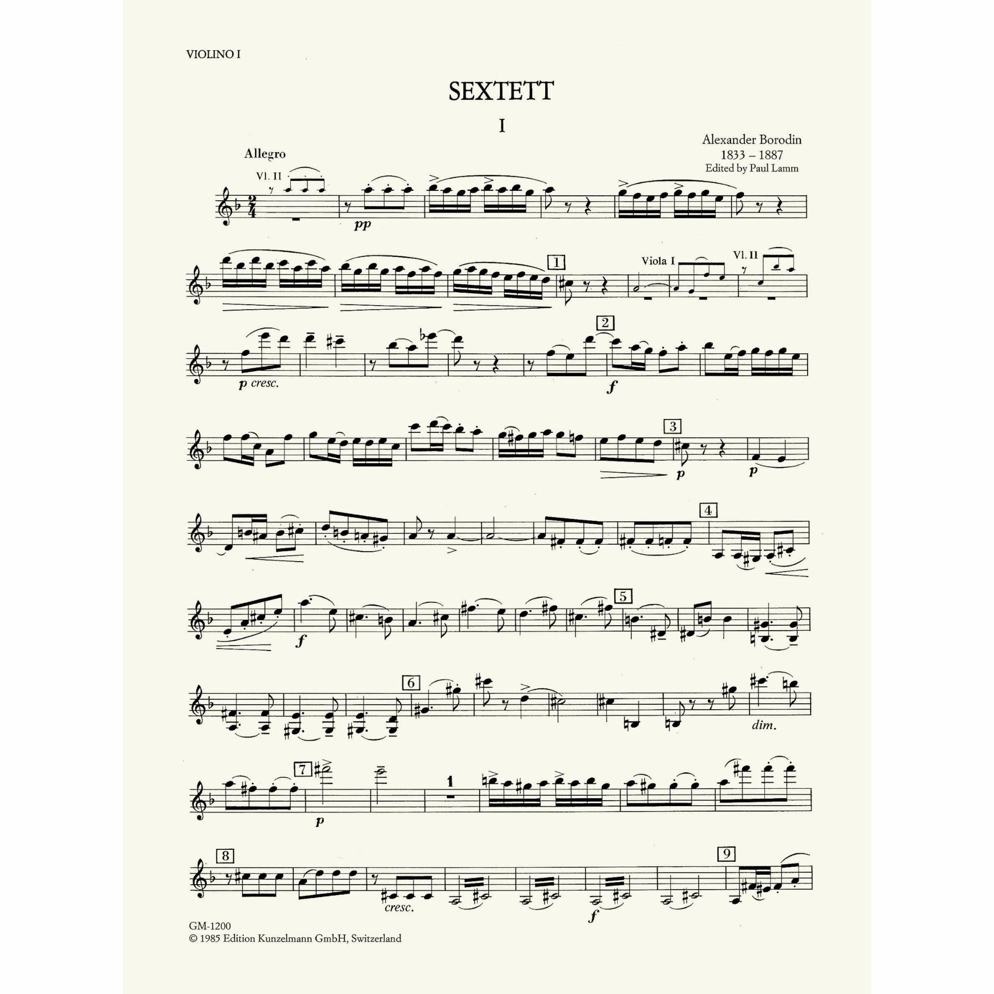 Sample: Violin I (Pg. 2)