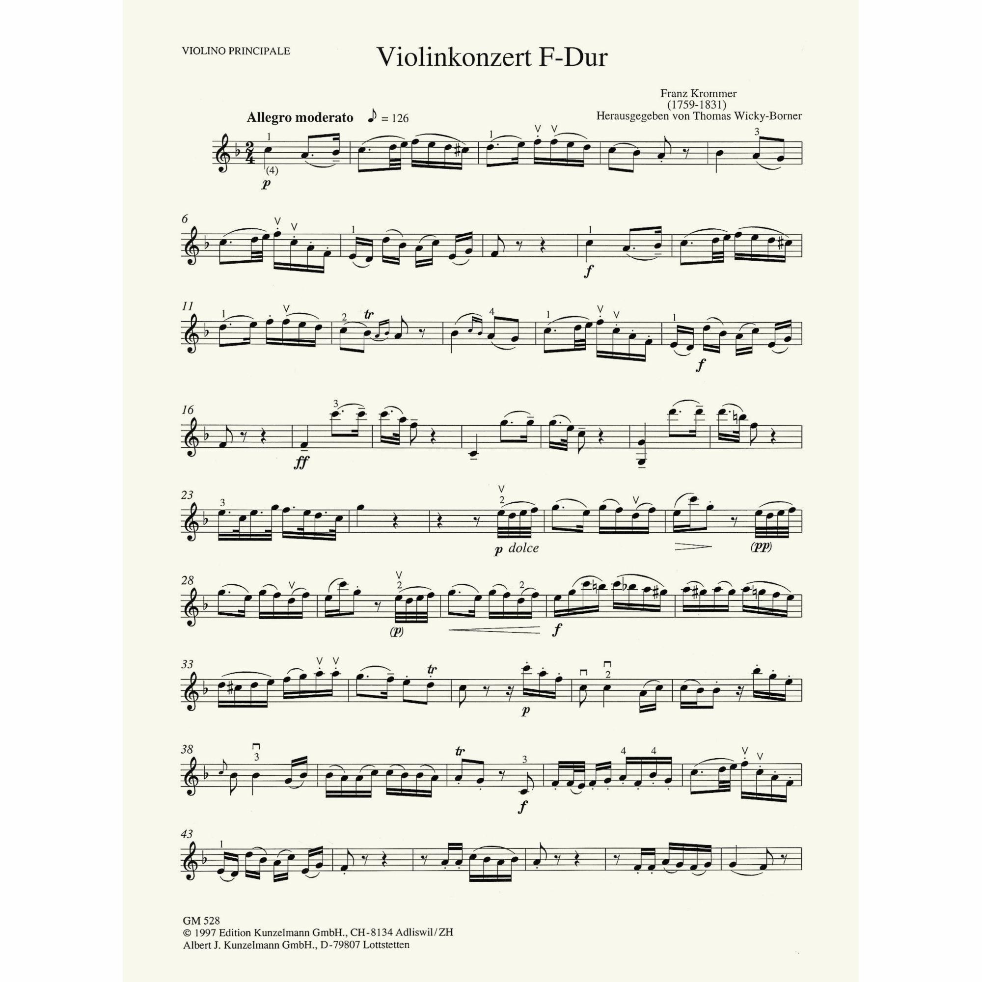 Sample: Violin Part