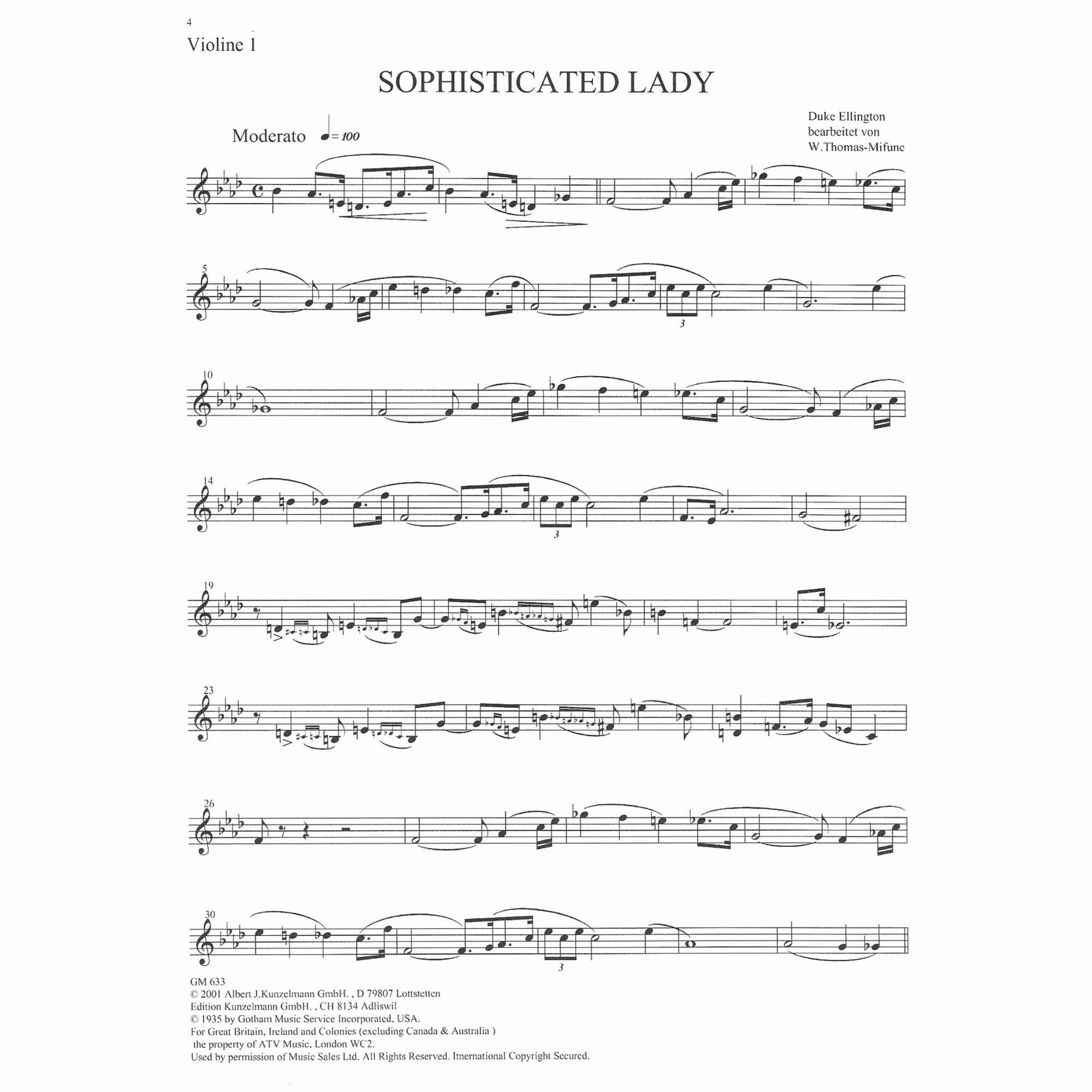 Sample: Vol. 2, Violin I (Pg. 4)