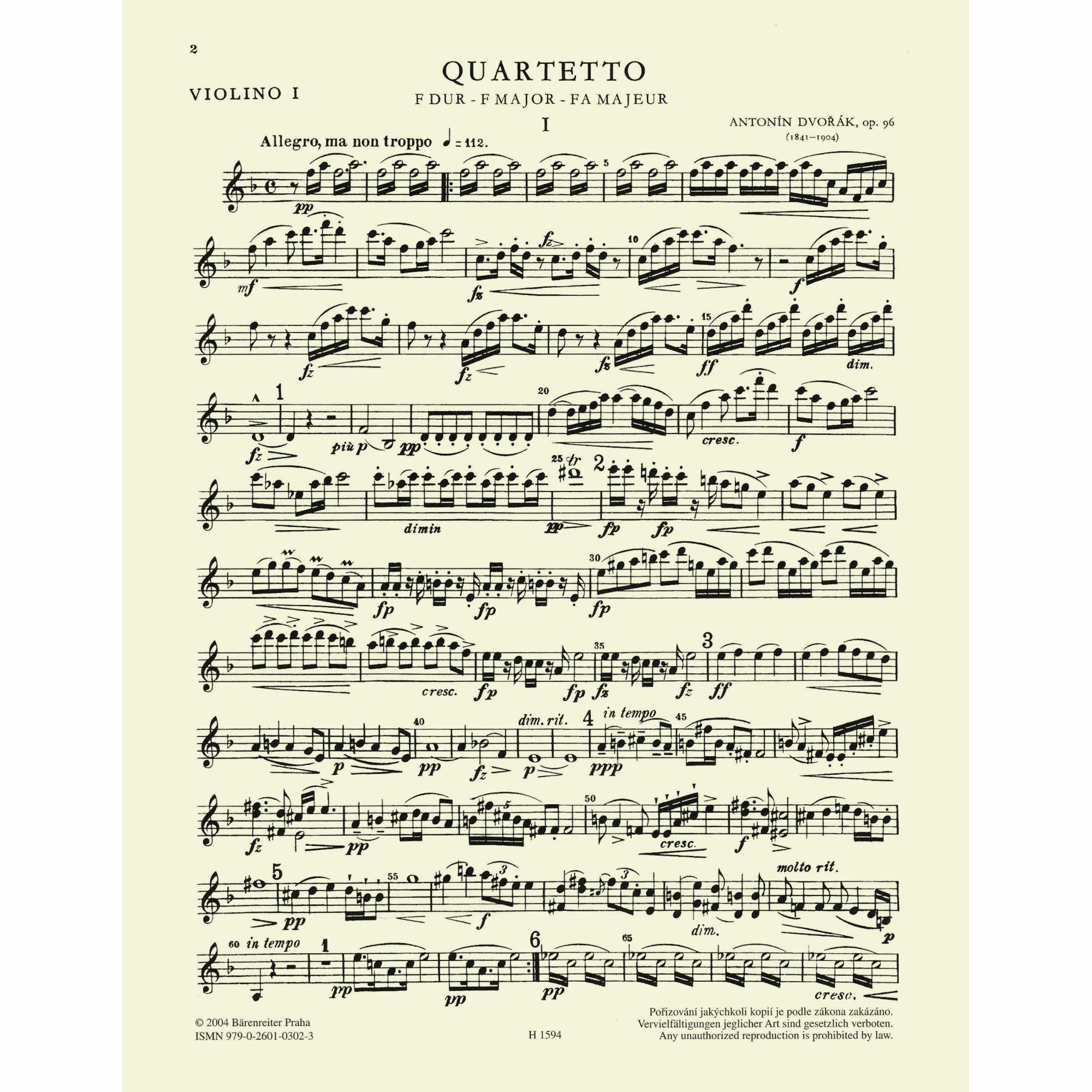 Sample: Violin I (Pg. 2)