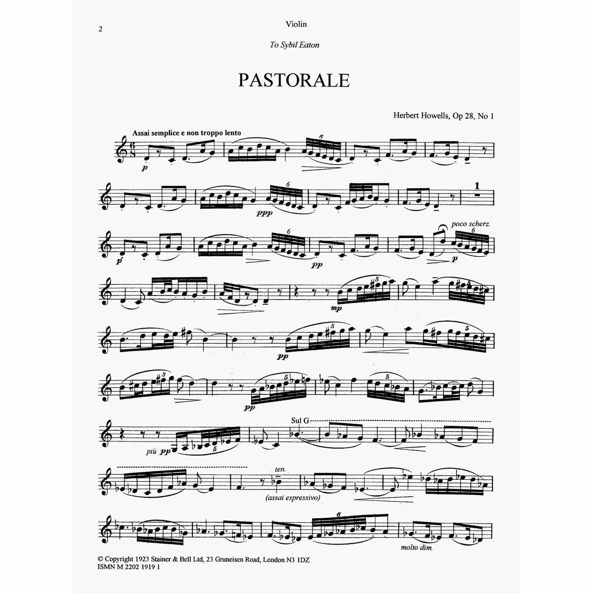 Sample: Violin Part