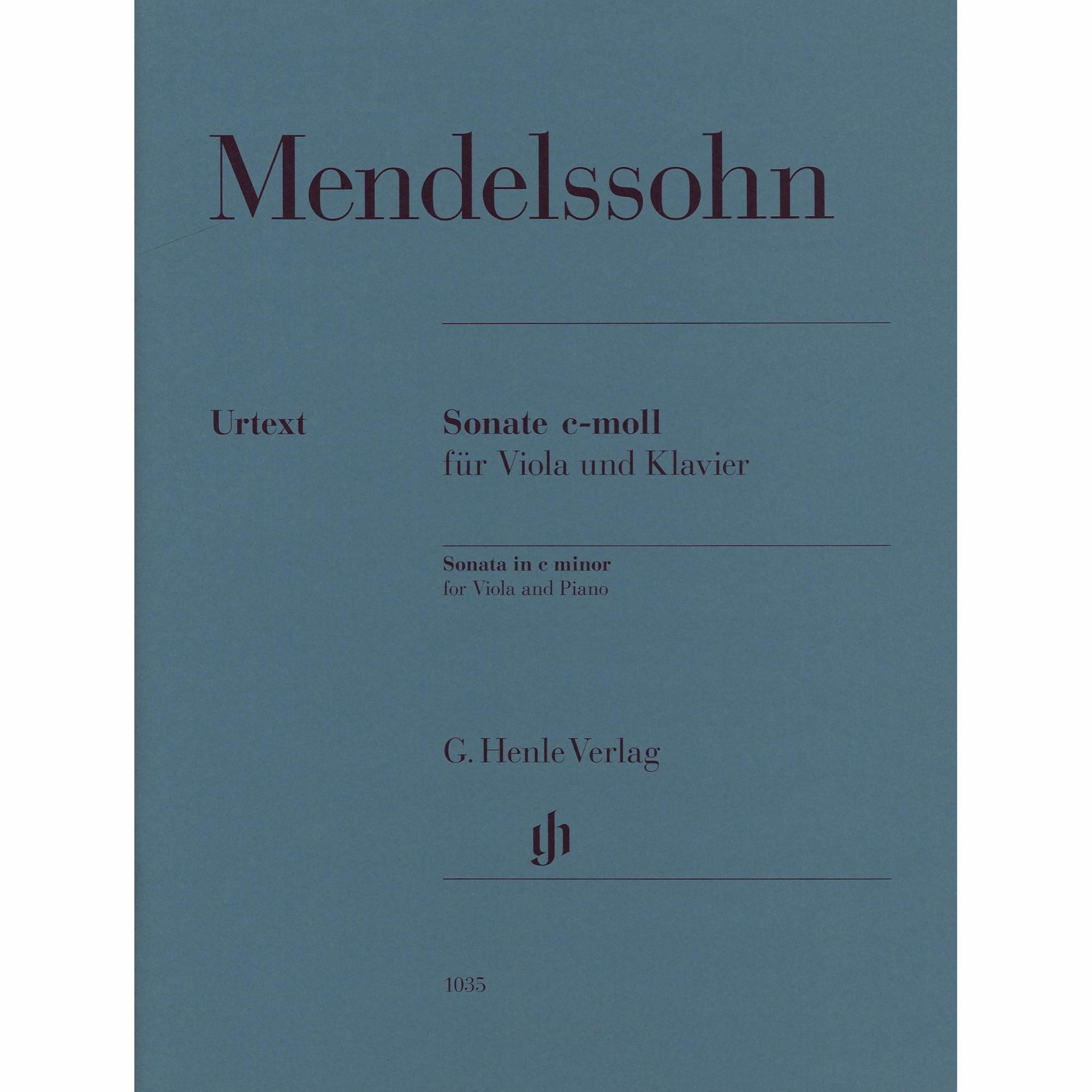 Mendelssohn -- Sonata in C Minor for Viola and Piano