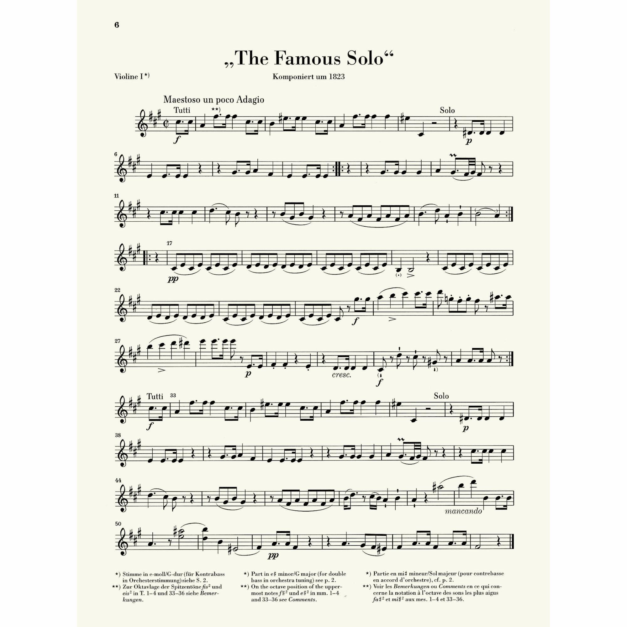 Sample: Violin I Part (Pg. 6)