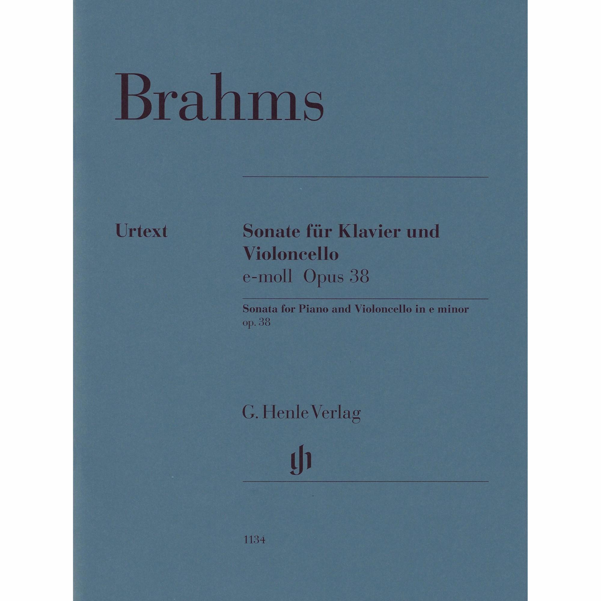 Brahms -- Sonata in E Minor, Op. 38 for Cello and Piano