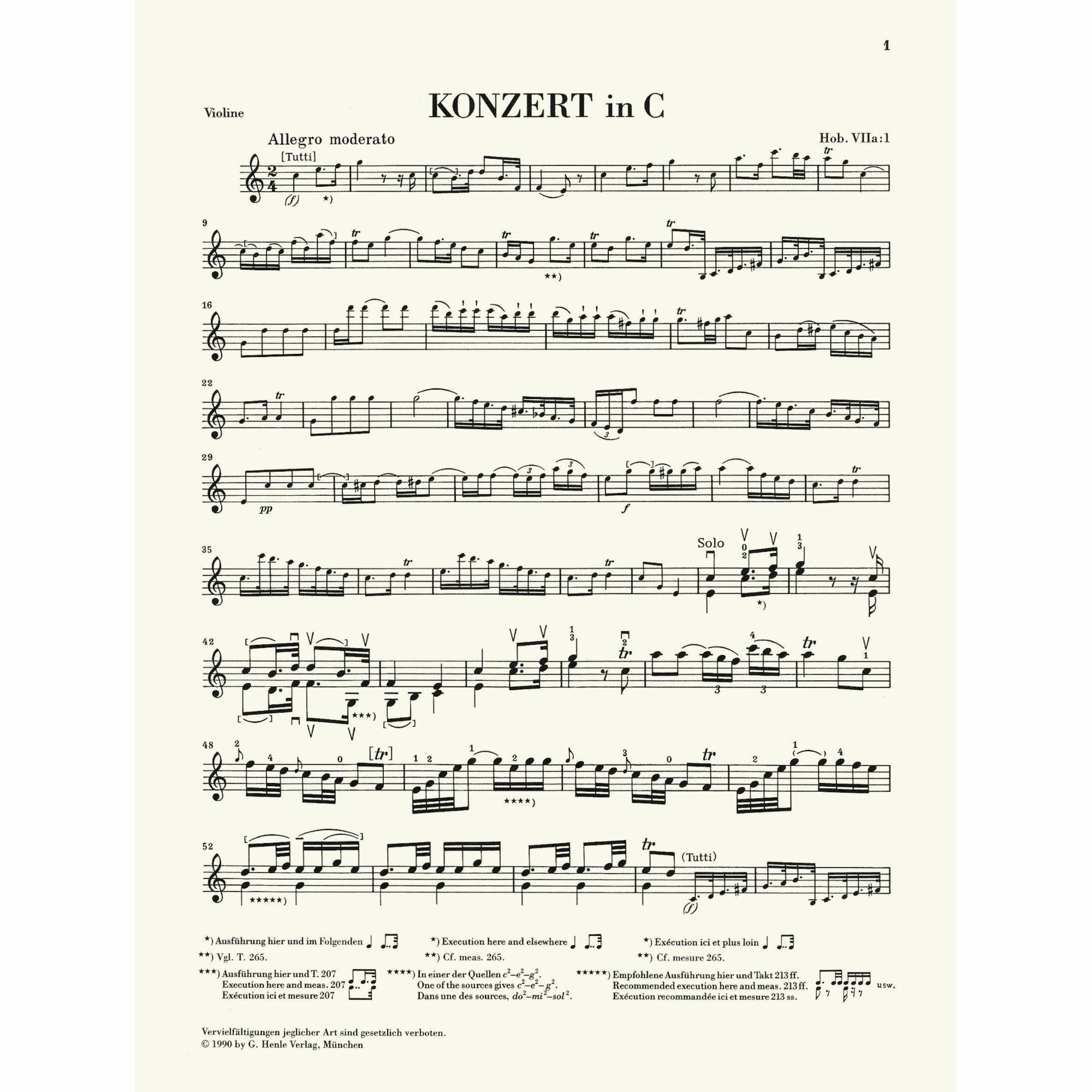 Sample: Marked Violin Part