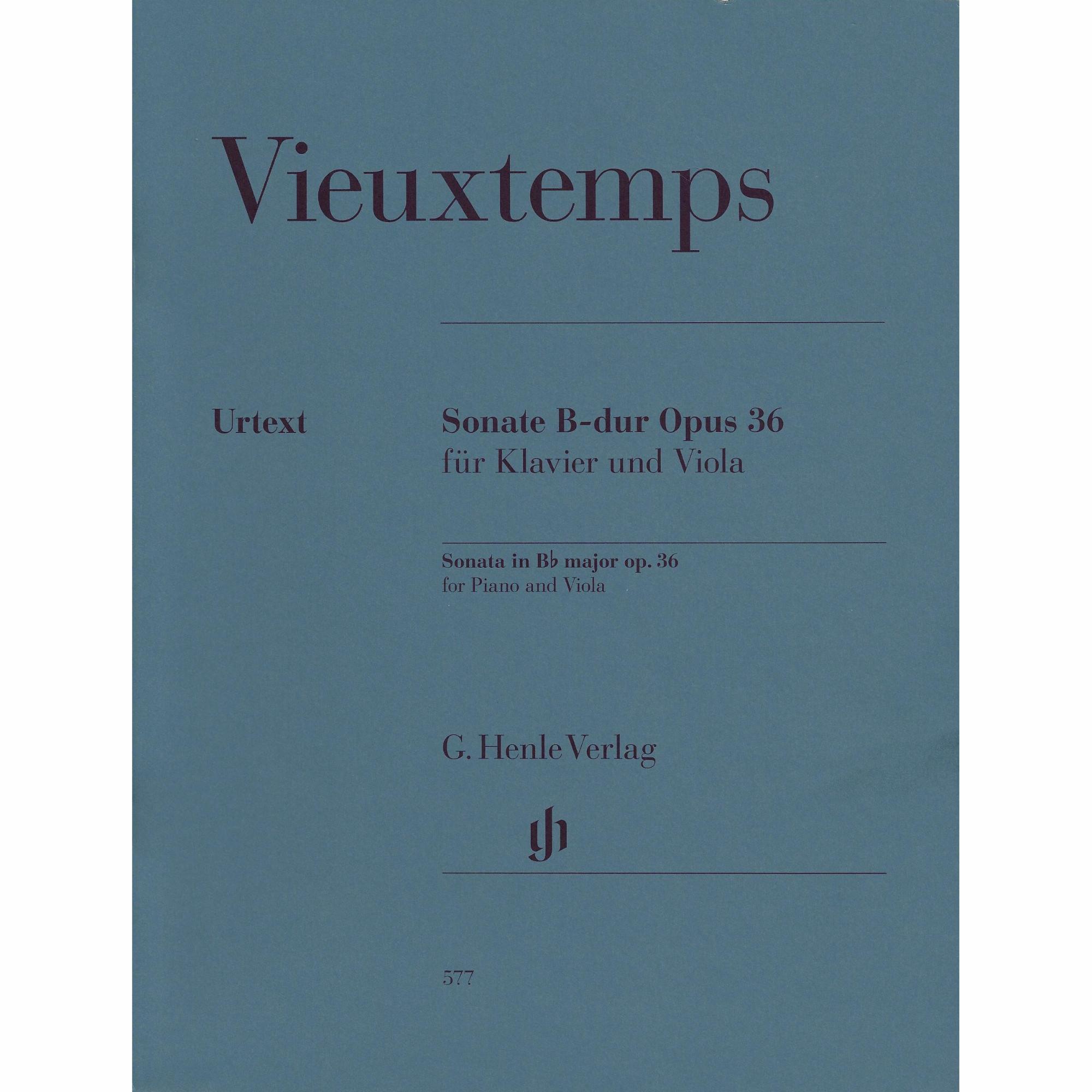 Vieuxtemps -- Sonata in B-Flat Major, Op. 36 for Viola and Piano