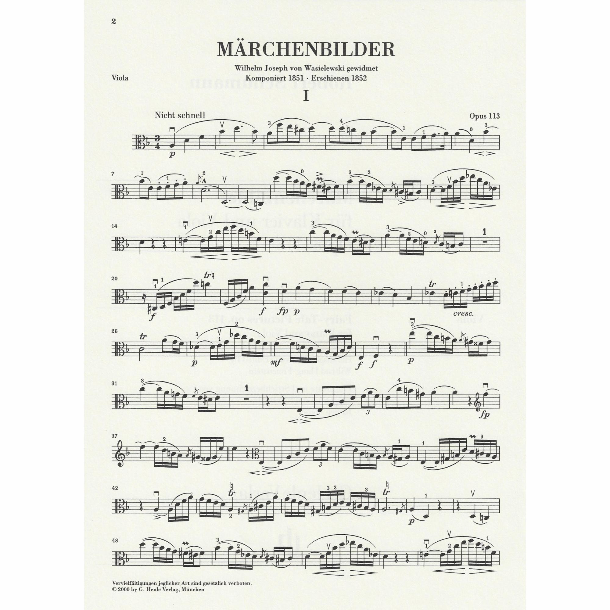 Sample: Marked Viola Part