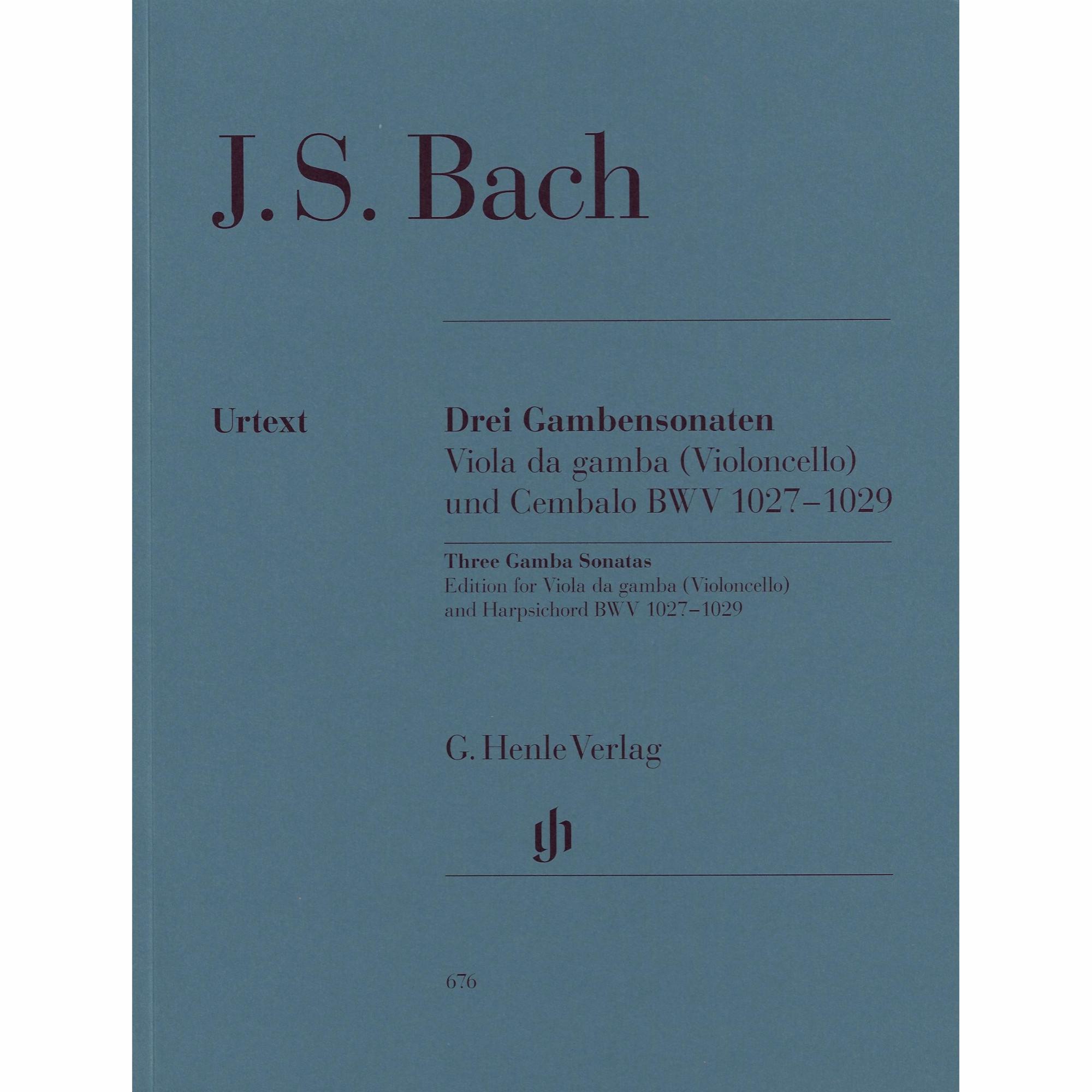 Bach -- Three Gamba Sonatas, BWV 1027-29 for Cello and Piano