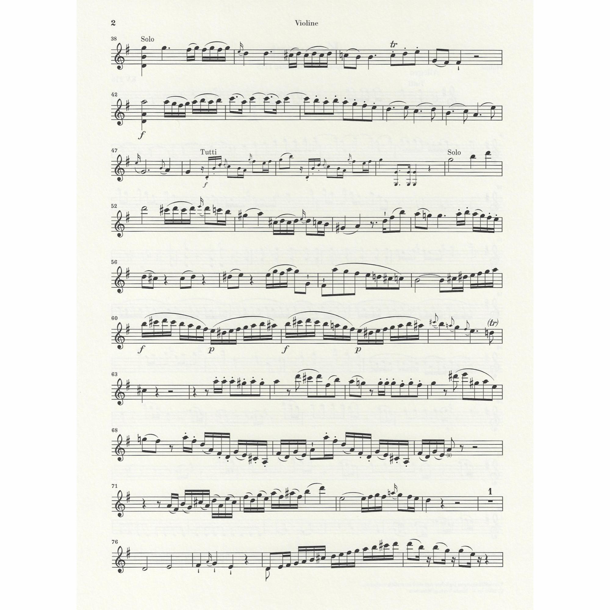 Sample: Urtext Violin Part