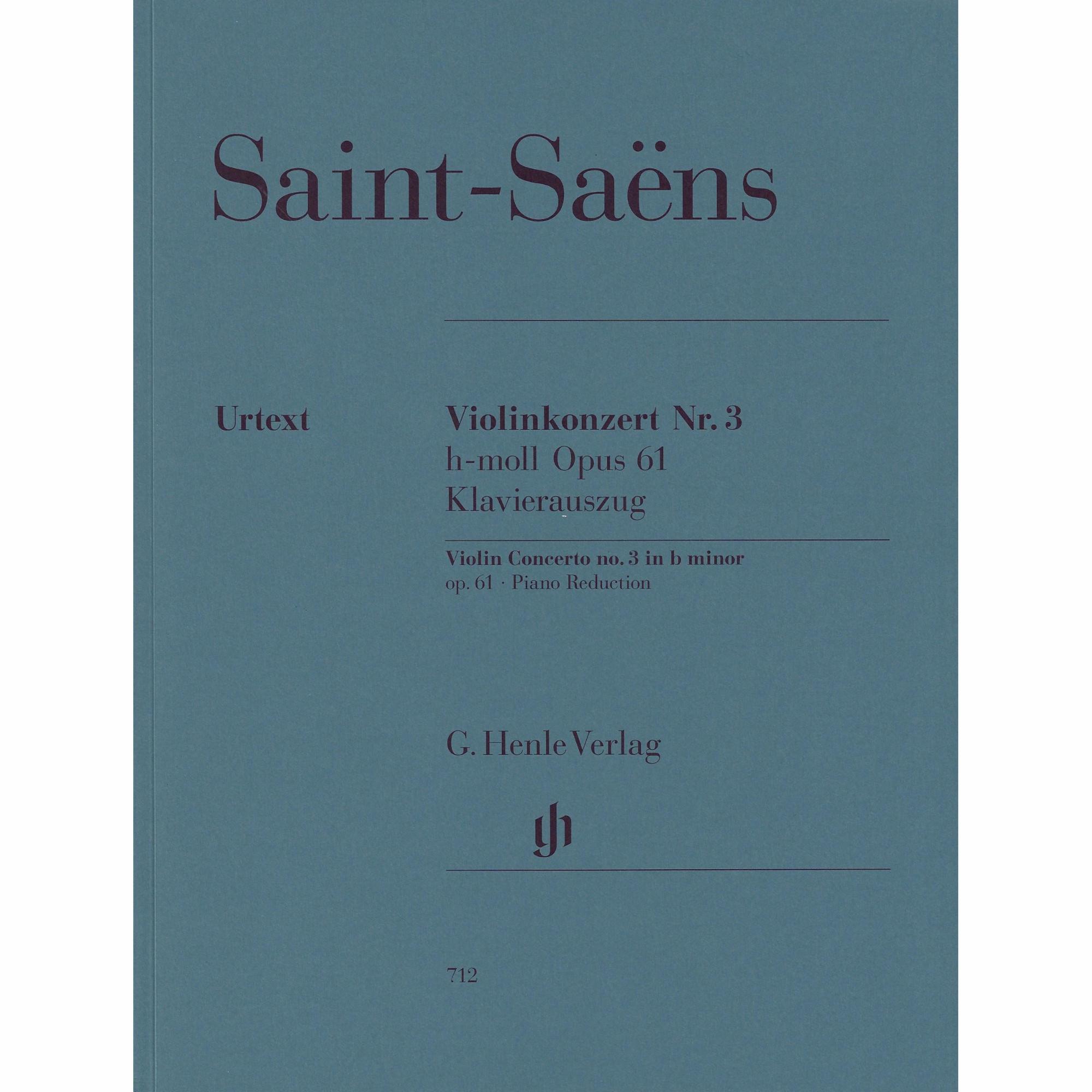 Saint-Saens -- Concerto No. 3 in B Minor, Op. 61 for Violin and Piano