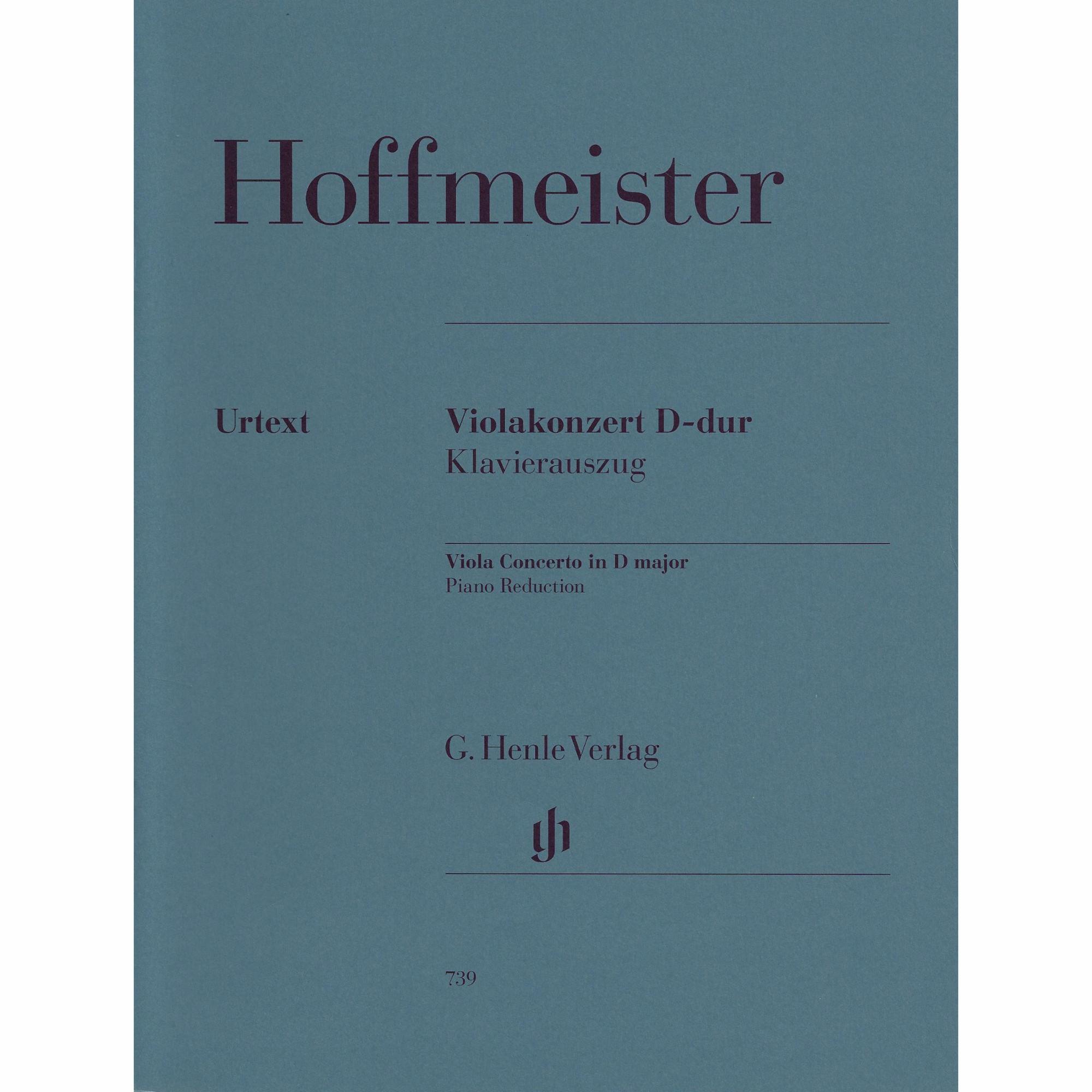 Hoffmeister -- Concerto in D Major for Viola and Piano