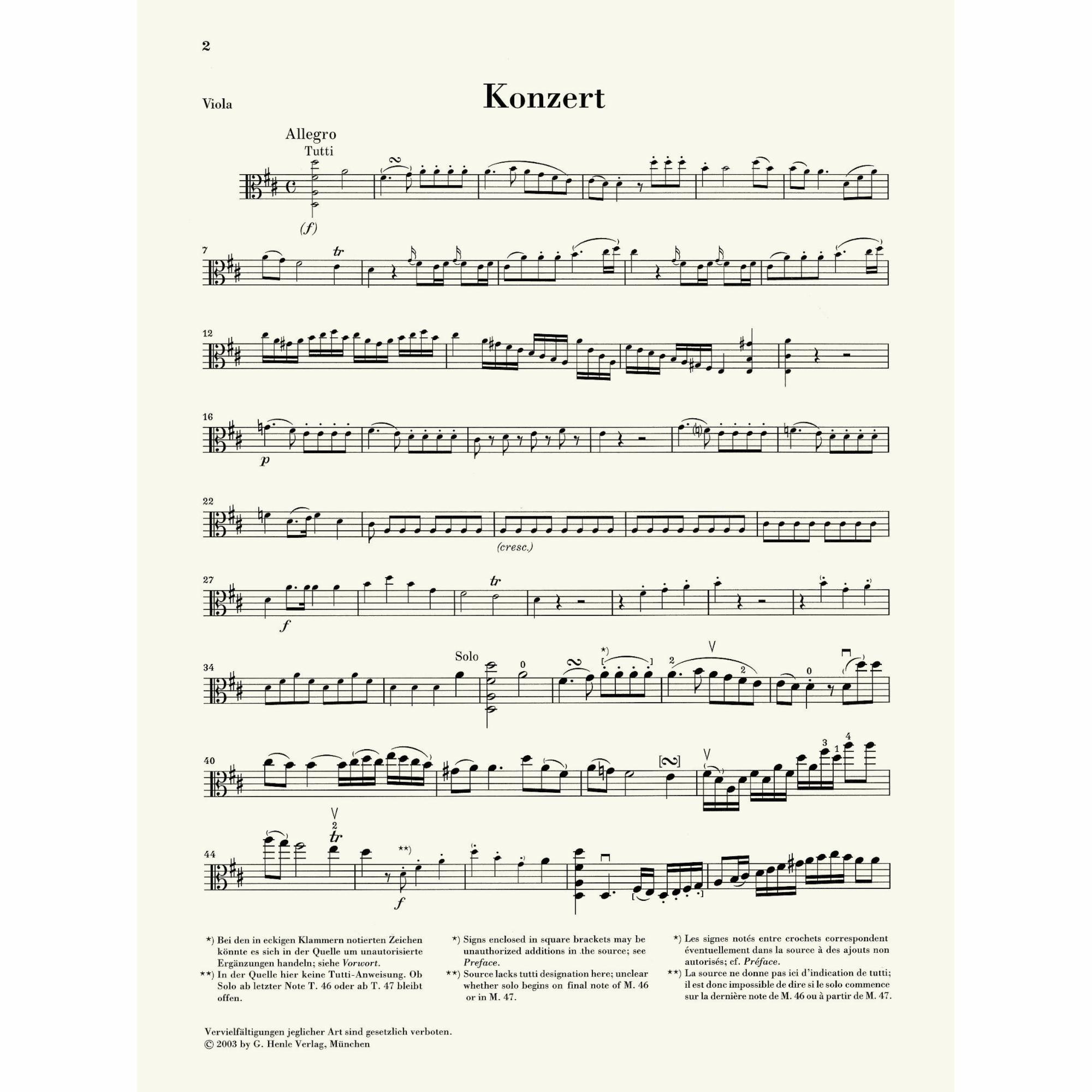 Sample: Marked Viola Part