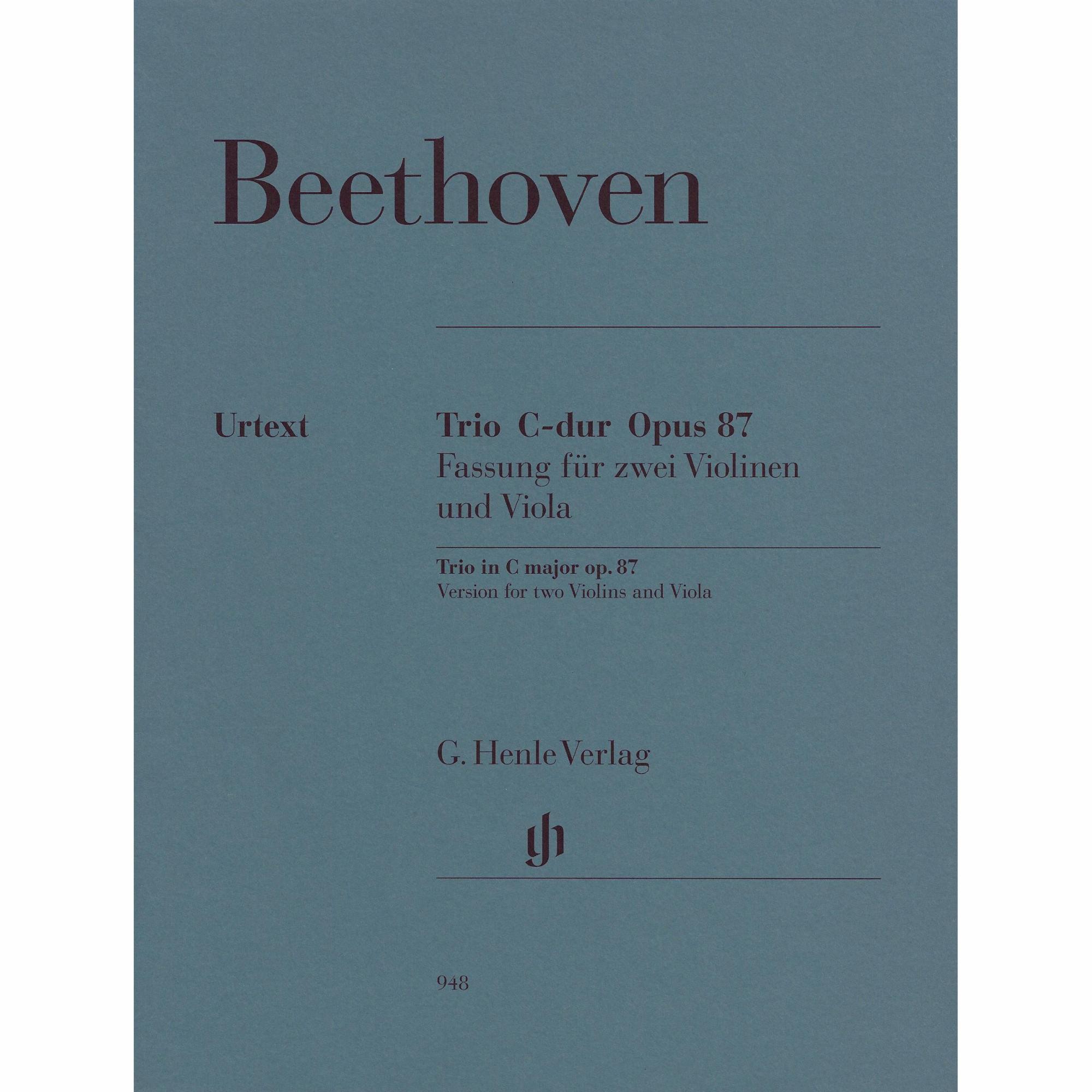 Beethoven -- Trio in C Major, Op. 87 for Two Violins and Viola