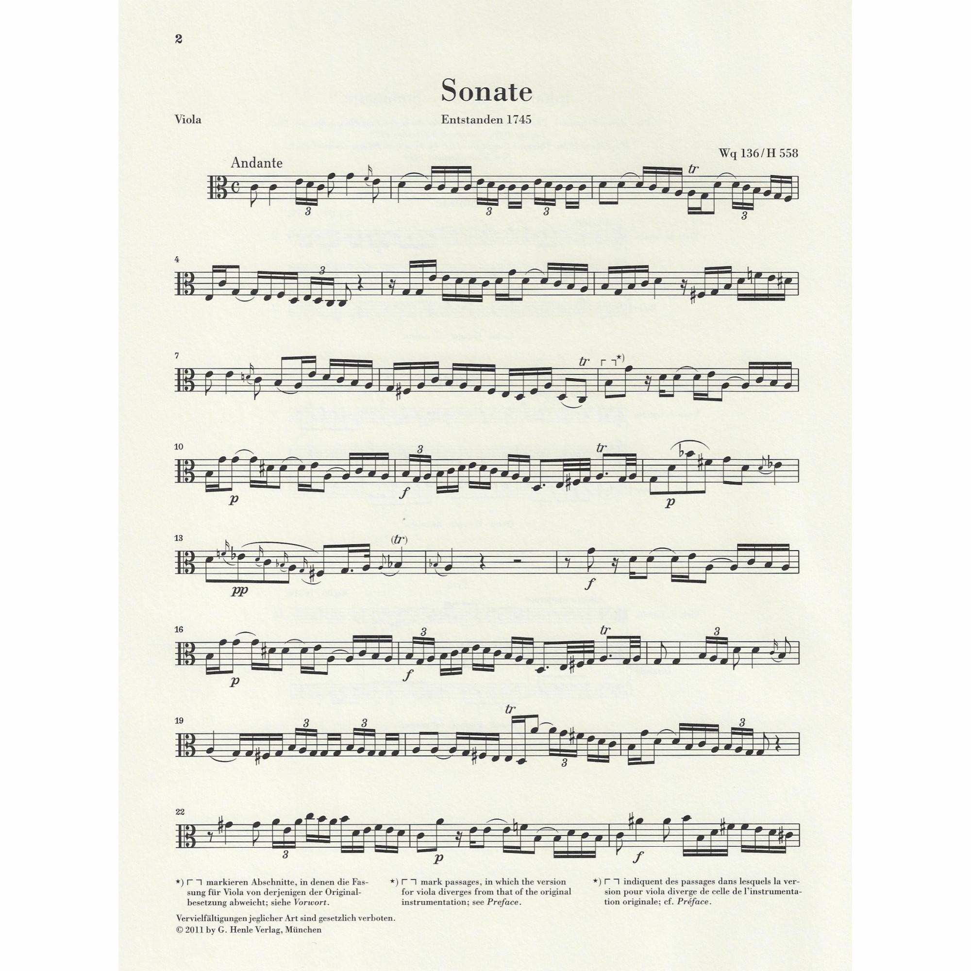 Sample: Urtext Viola Part