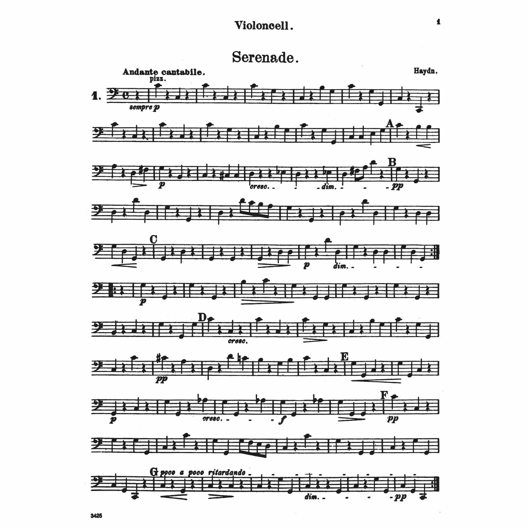 Sample: Vol. 1, Cello (Pg. 1)