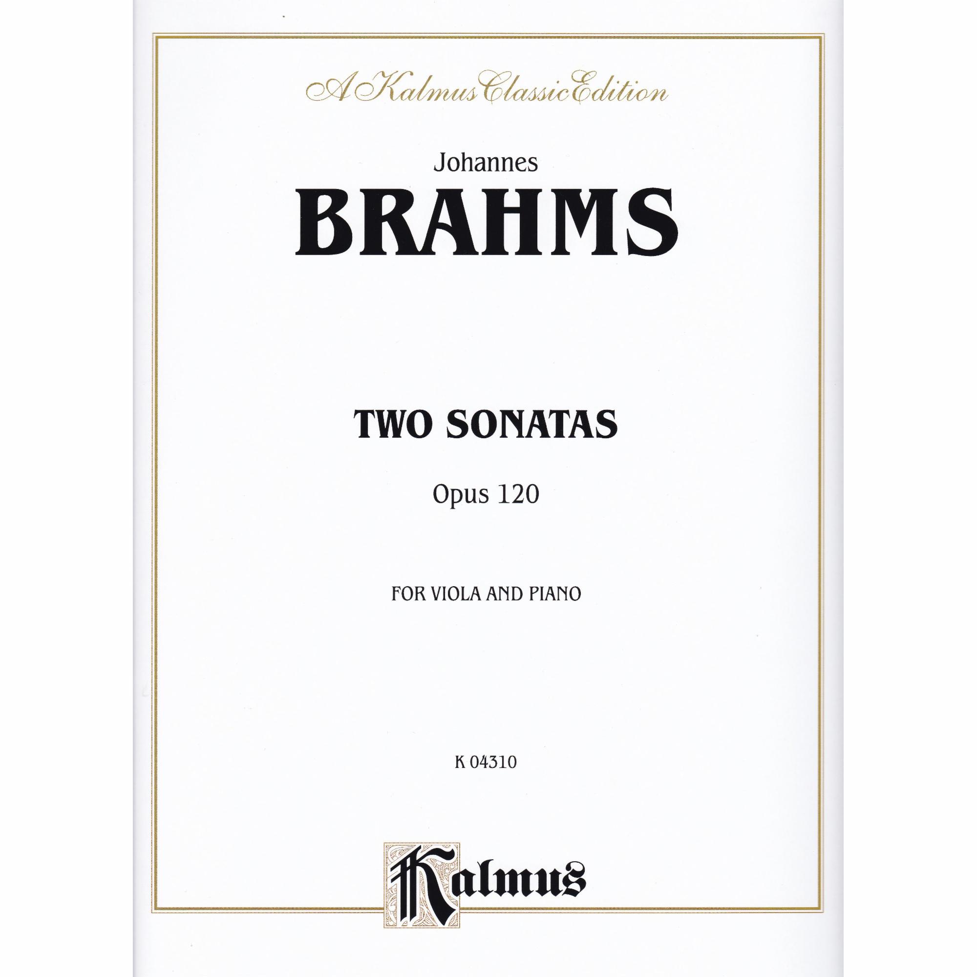 Brahms -- Two Sonatas, Op. 120 for Viola and Piano