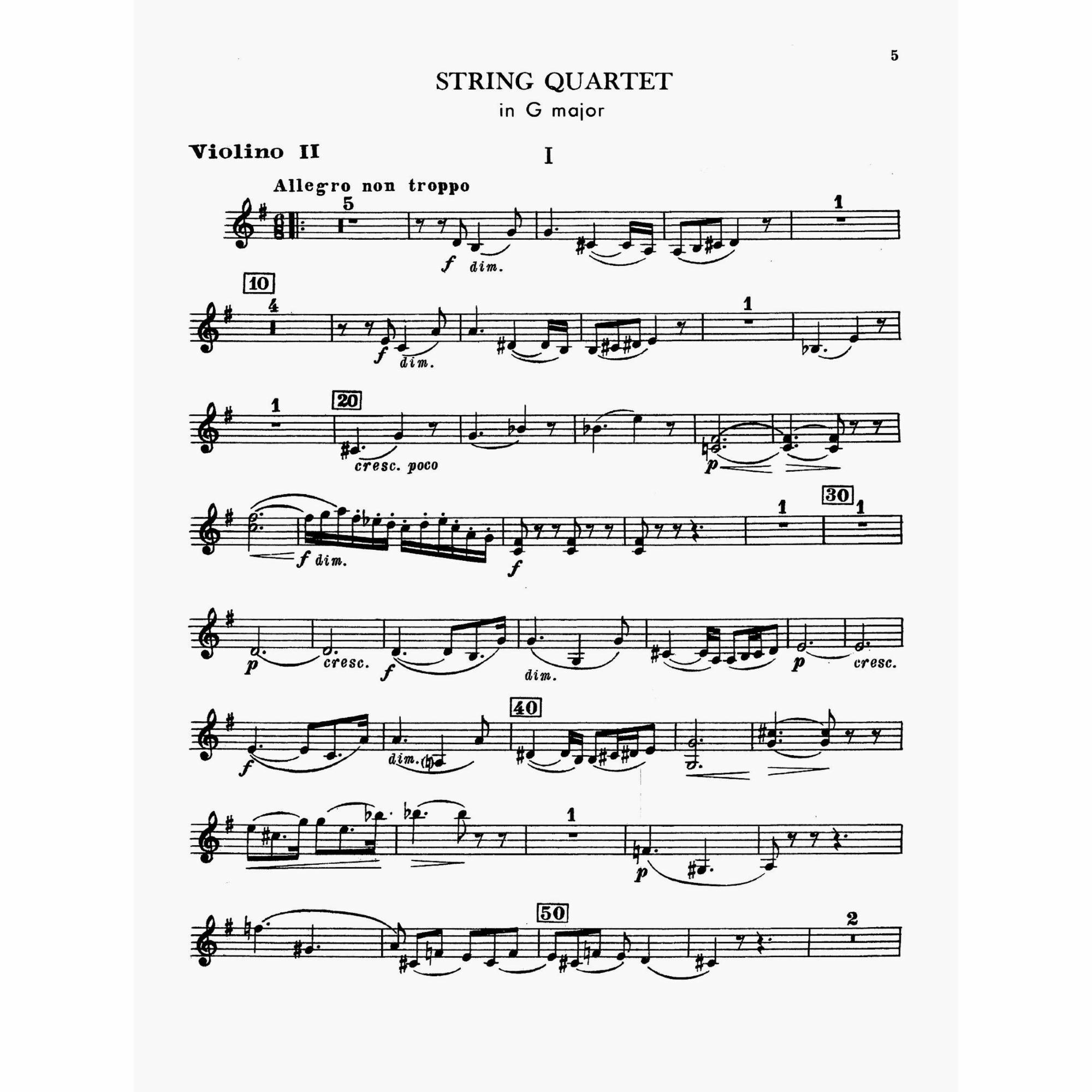 Sample: Violin II (Pg. 5)