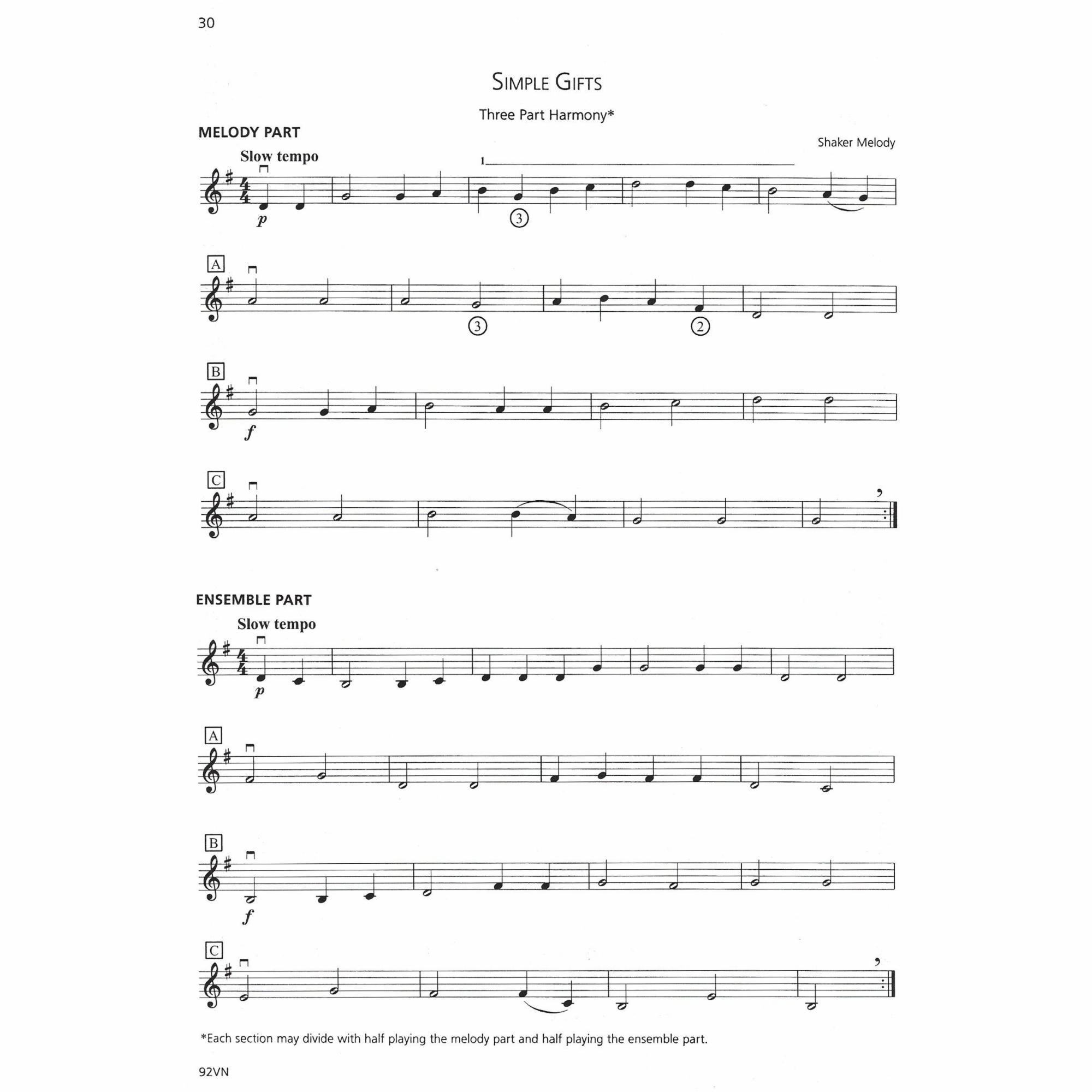 Sample: Violin (Pg. 30)