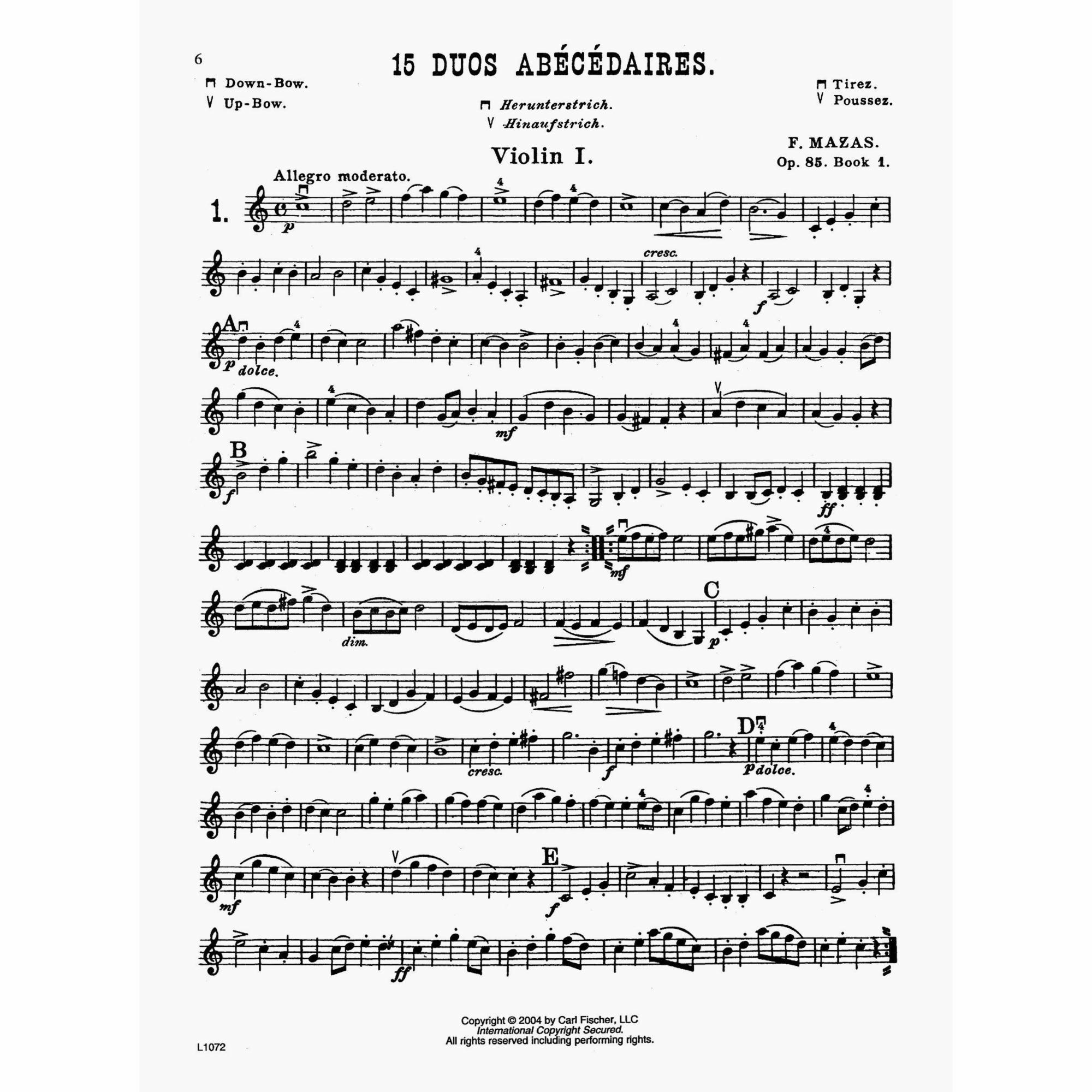 Sample: Violin I (Pg. 6)